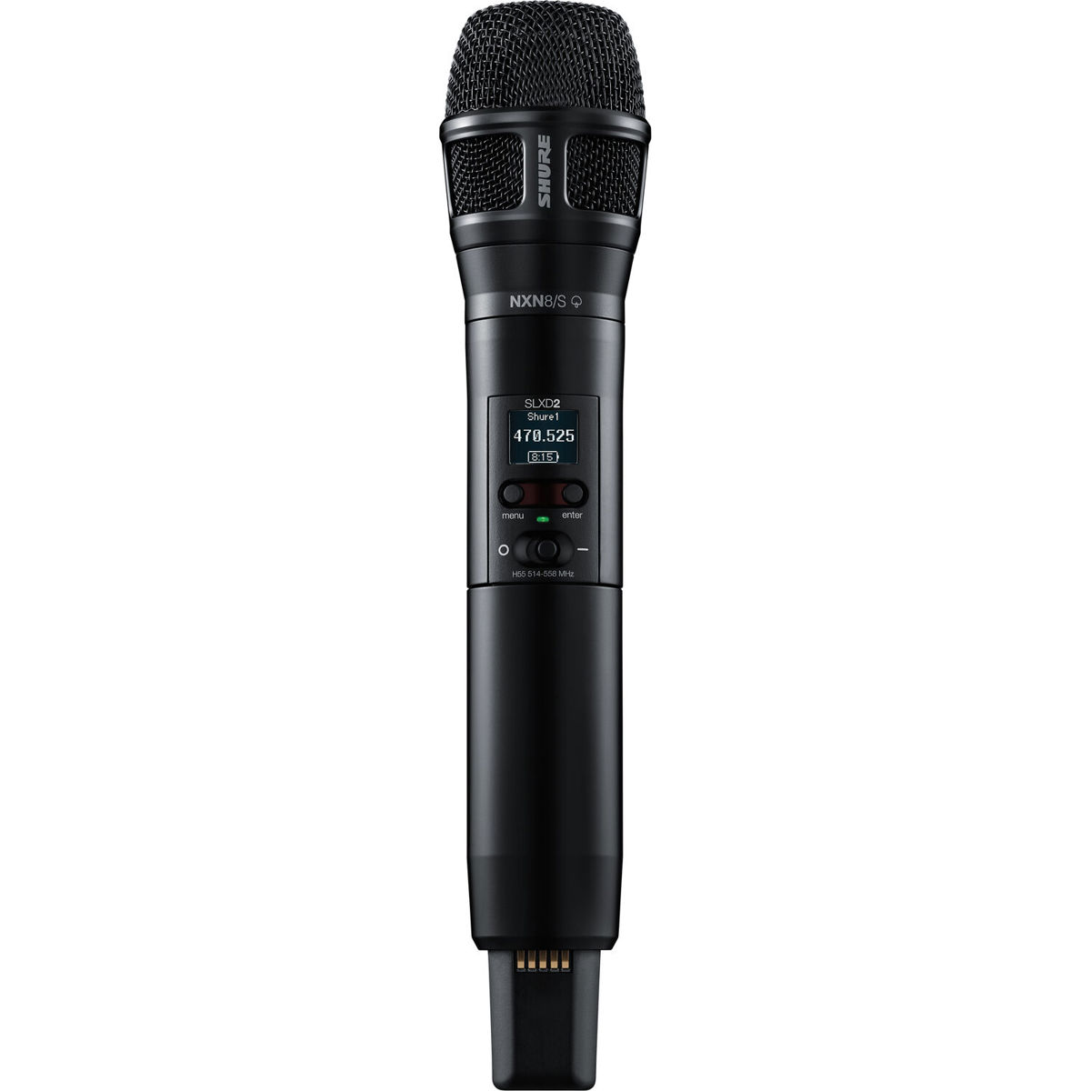 

Shure SLXD2/N8 Digital Wireless Handheld Transmitter with N8 Mic Capsule, Black H55: 514-558MHz Supercardioid