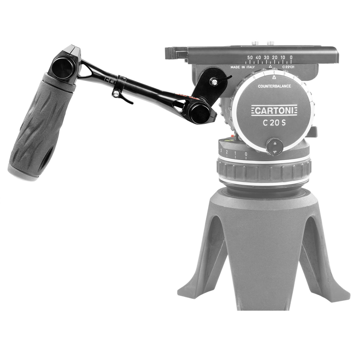 Image of Shape Telescopic Pan Handle with Push-Button for Cartoni Tripod