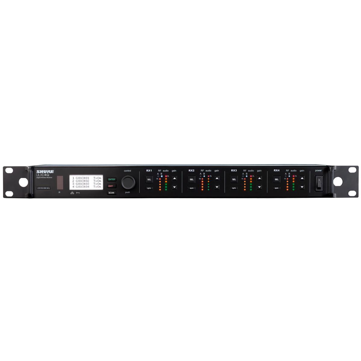 

Shure ULXD4Q Quad Channel Digital Wireless Receiver, J50A: 572 - 616MHz