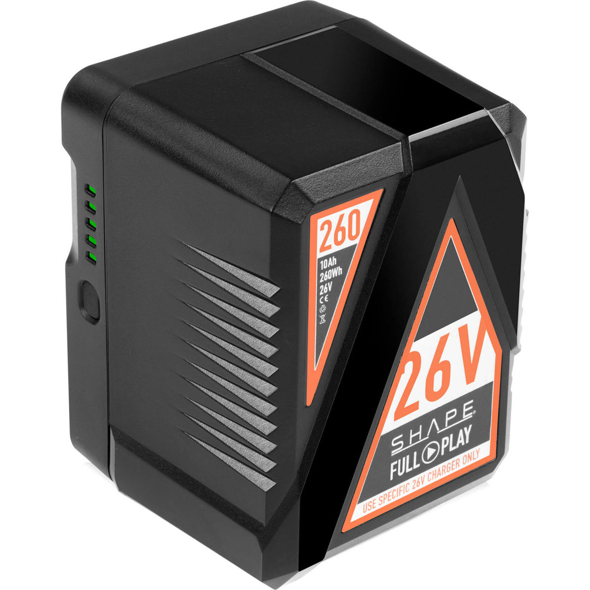 

Shape Full Play 26V 260Wh 10Ah Rechargeable Lithium-Ion V-Mount Battery