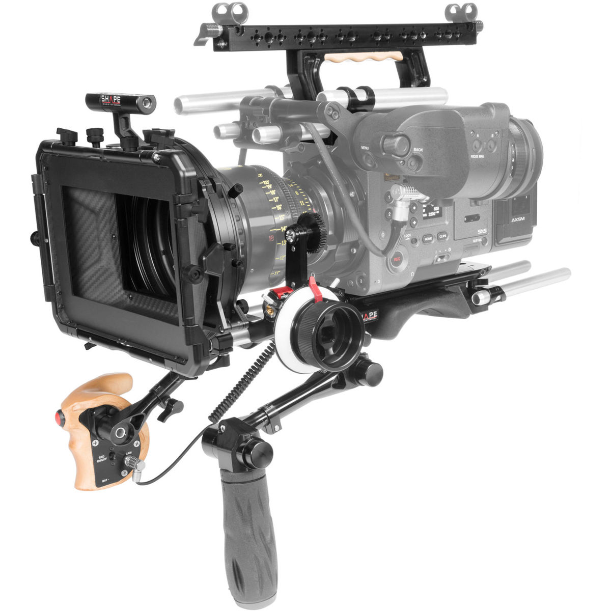 

Shape Shoulder Baseplate, Top Handle, Remote Trigger, Matte Box, Follow Focus