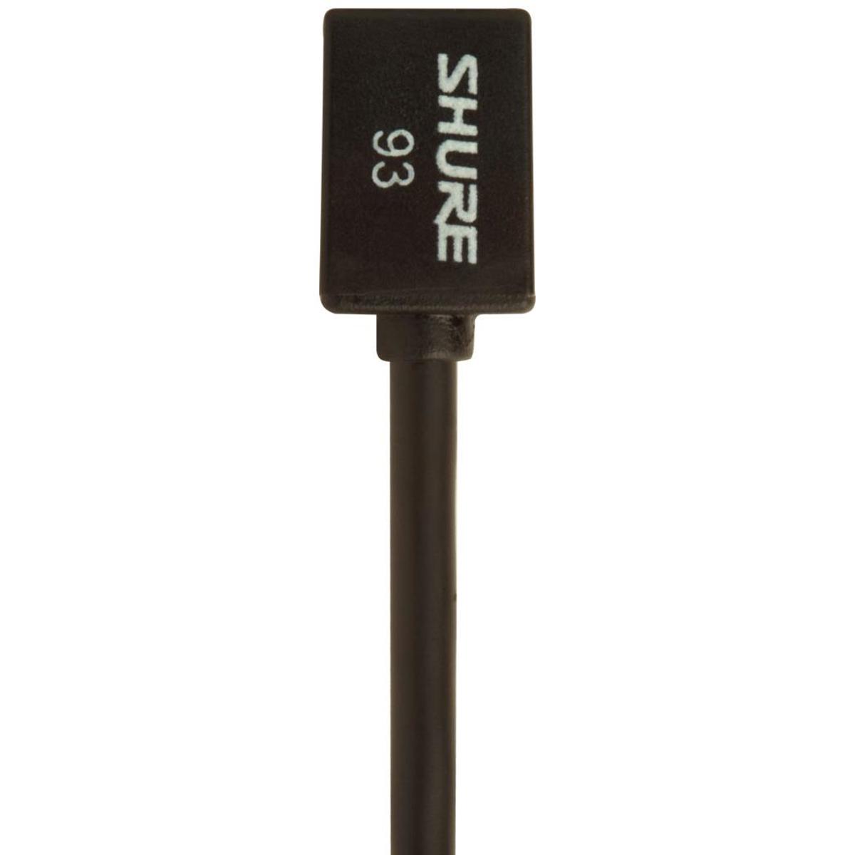

Shure WL93 Omni Lavalier Condenser Microphone w/TA4F for Shure, 4' Cable, Black