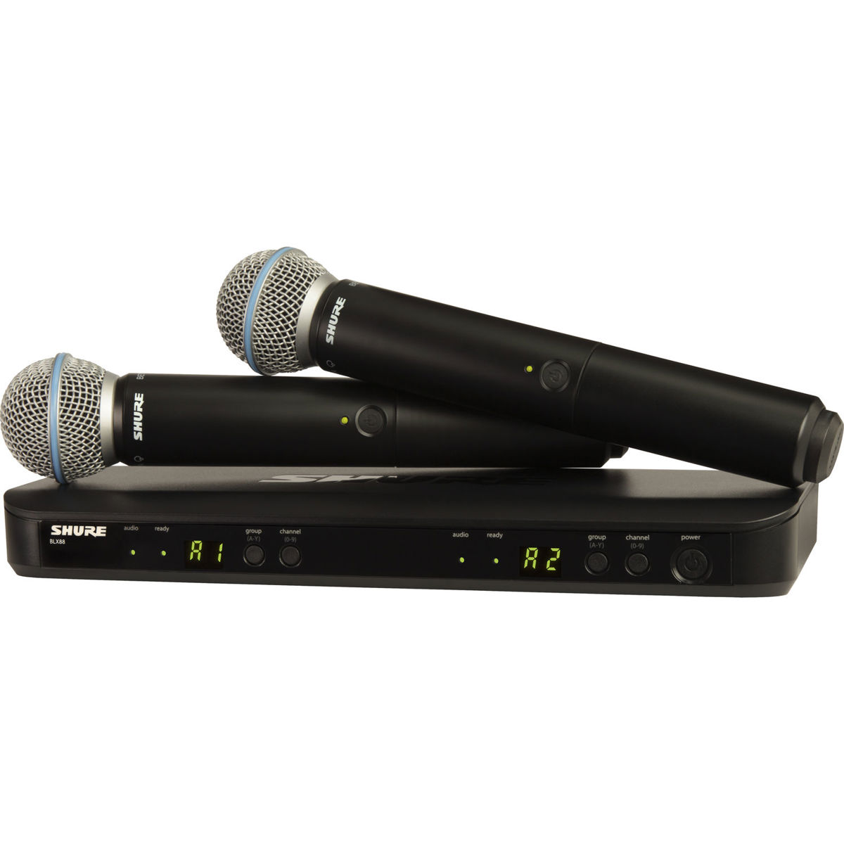 

Shure BLX288 Dual-Channel Wireless Handheld Microphone System w/Beta 58A Capsule J11: 596 - 616MHz