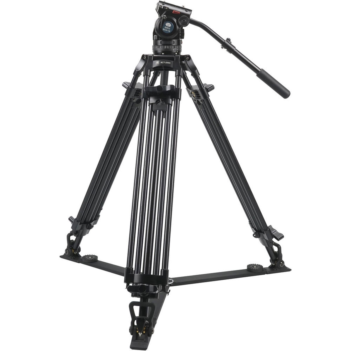 Sirui BCT-2003 3-Section Al Video Tripod w/BCH-10 Video Head, 13.2 lbs Capacity