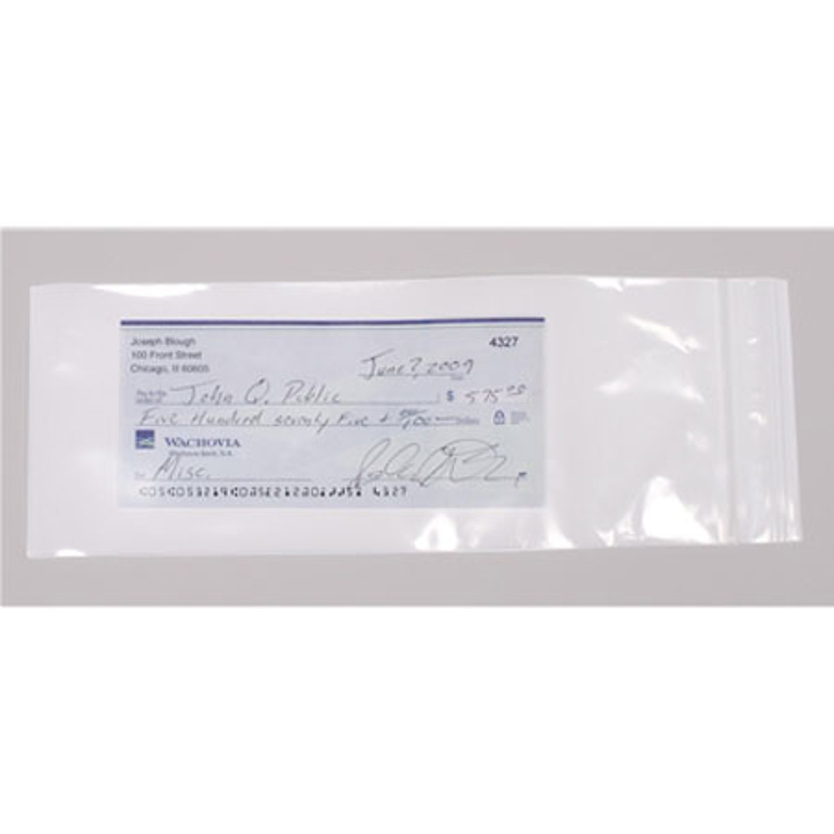 

Sirchie Zip-Top Evidence Bag, 4x10x0.004" Size, 100 Pack