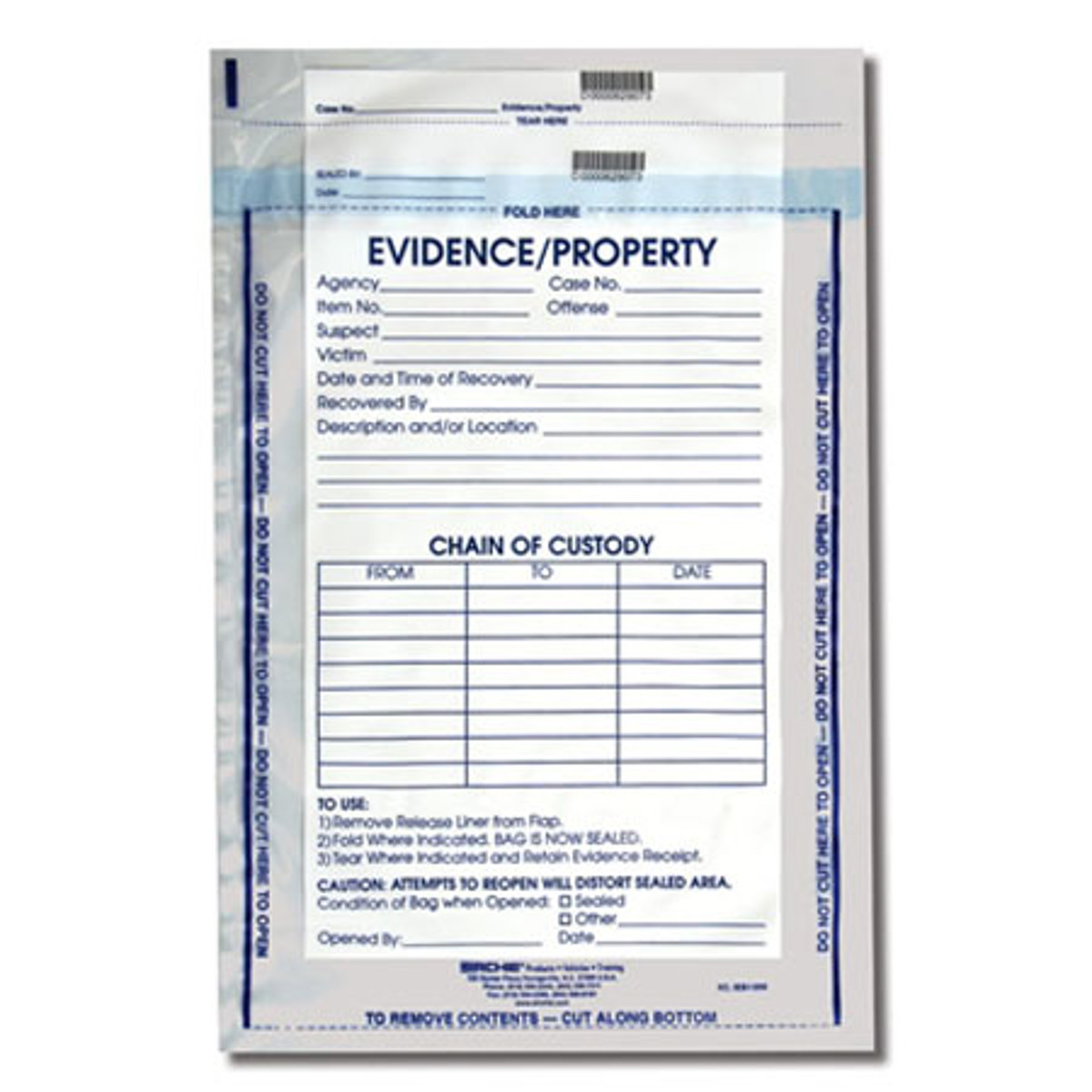 

Sirchie Integrity Evidence Bag, 12x15.5", 500 Each