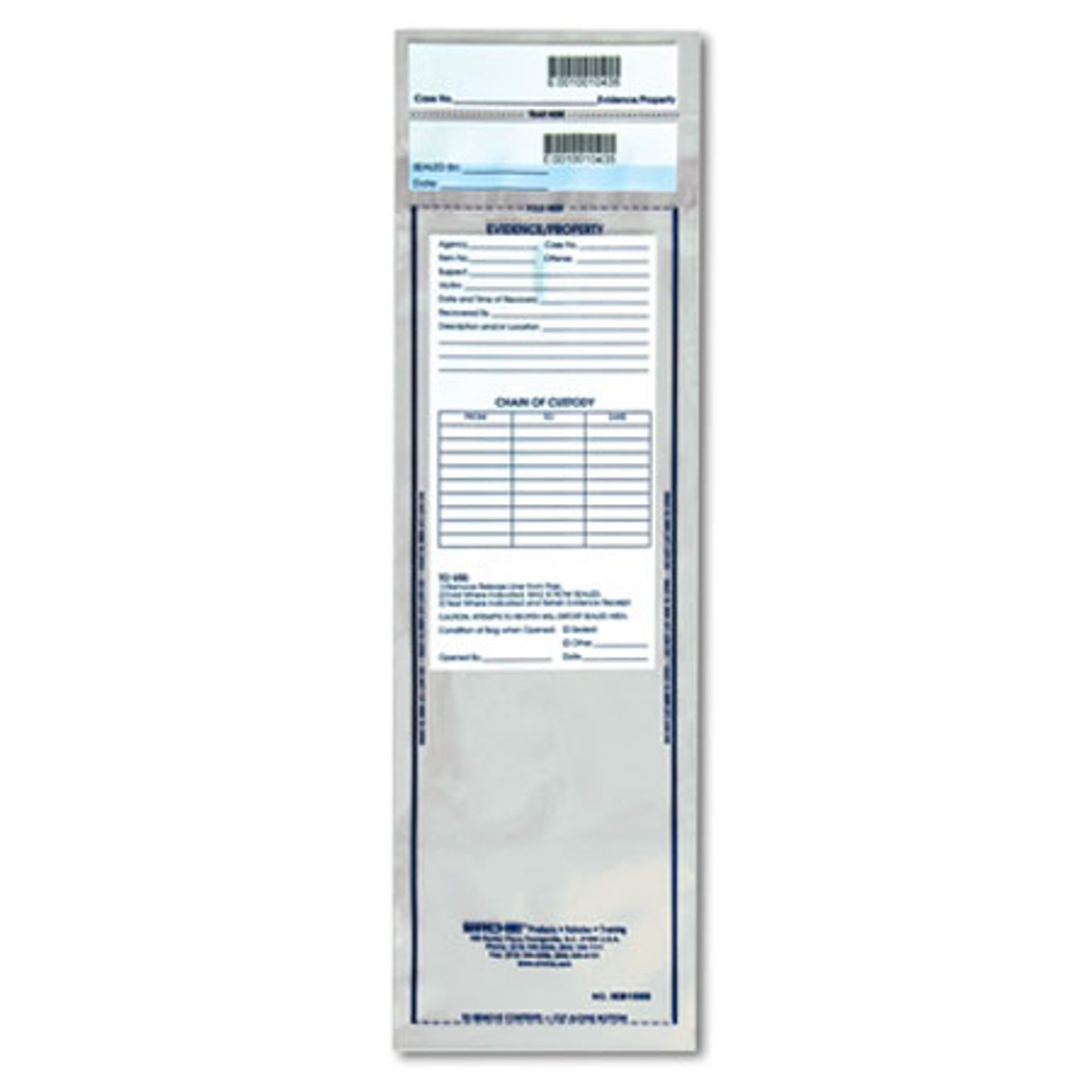 

Sirchie 5-1/2"x 15-1/2" Integrity Evidence Bag, 100 Pack