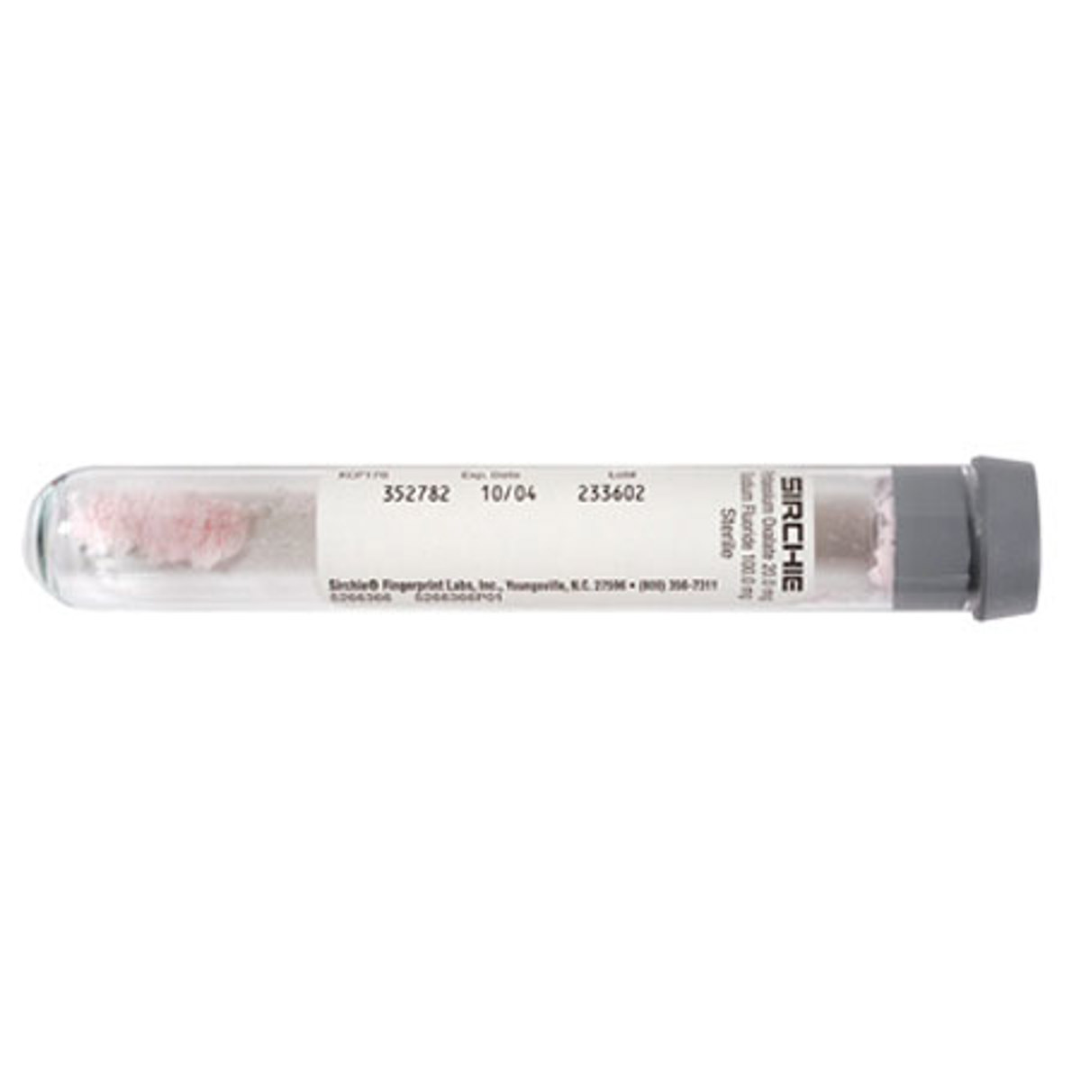 Image of Sirchie Gray Stopper Blood Collection Tube