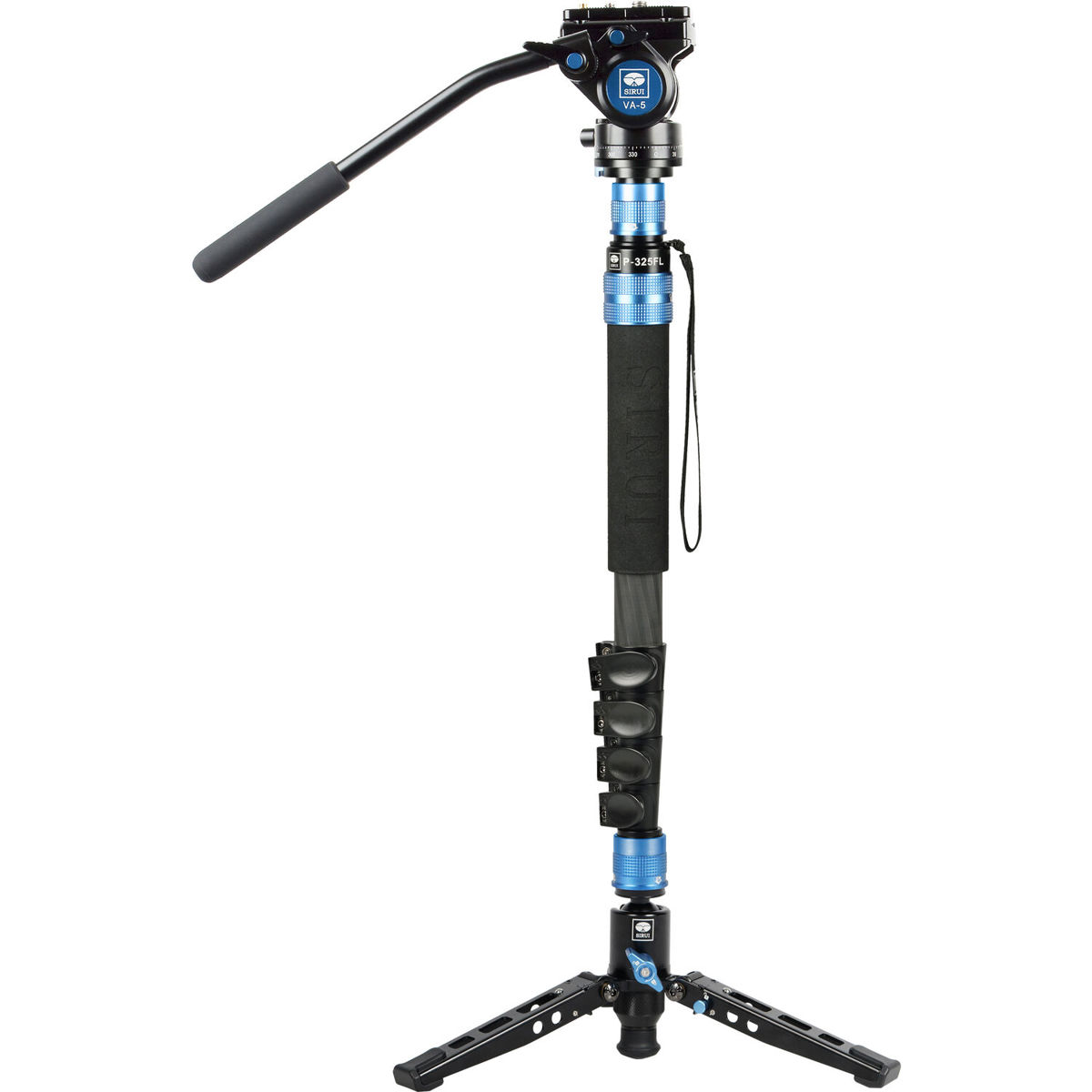 

Sirui P-325FL 5-Section CF Monopod with Feet & VA-5 Video Head, 70" Max Height