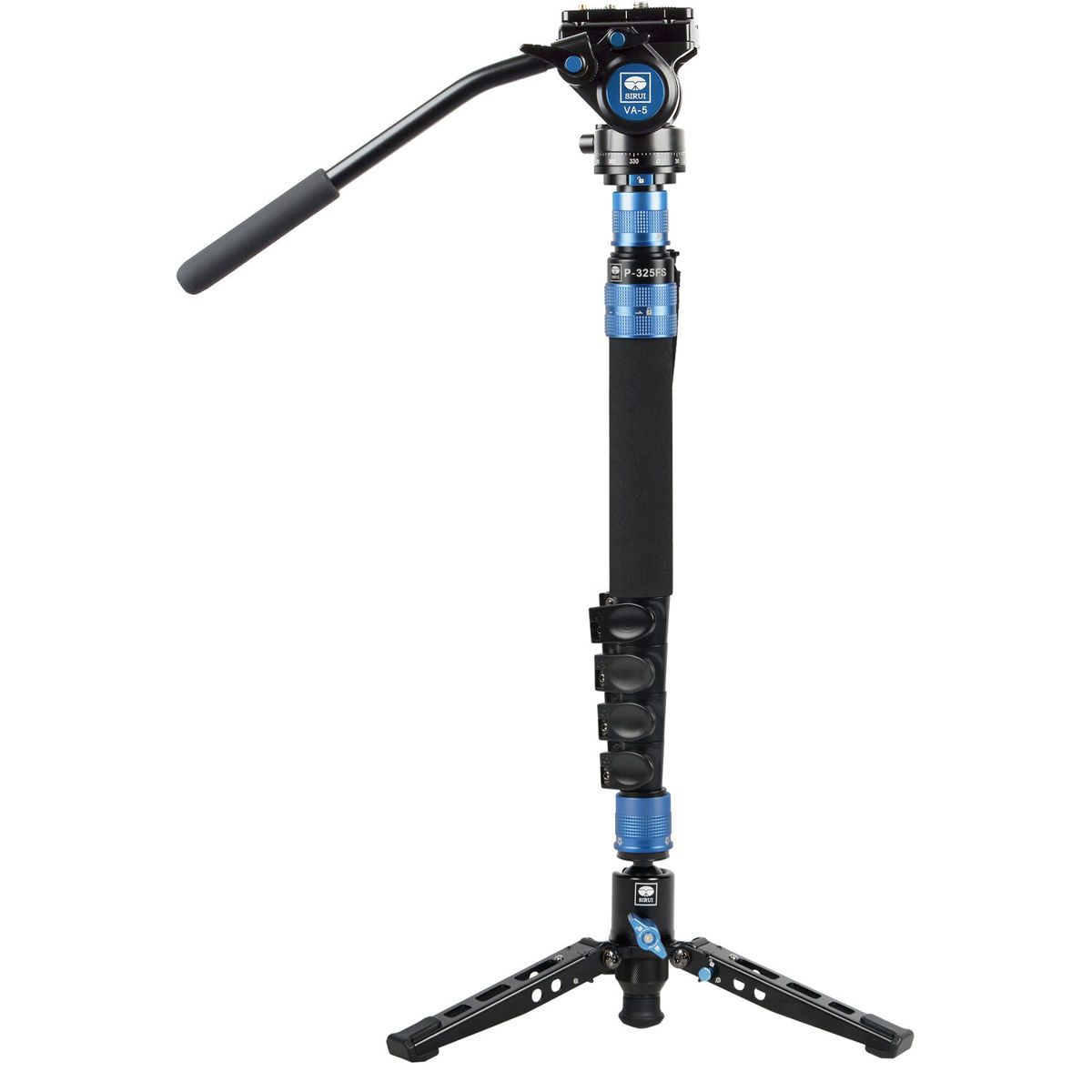 

Sirui P-325FS 5-Section CF Monopod with Feet & VA-5 Video Head, 58.4" Max Height