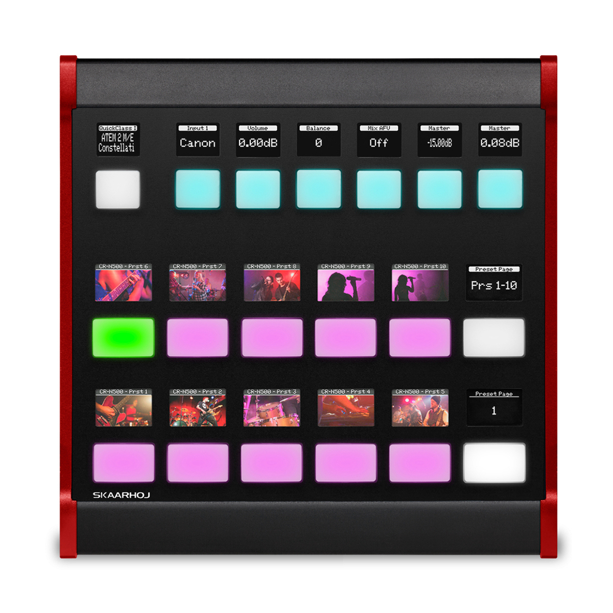 

Skaarhoj Frame Shot Pro Controller with Blue Pill Inside, Black & Red