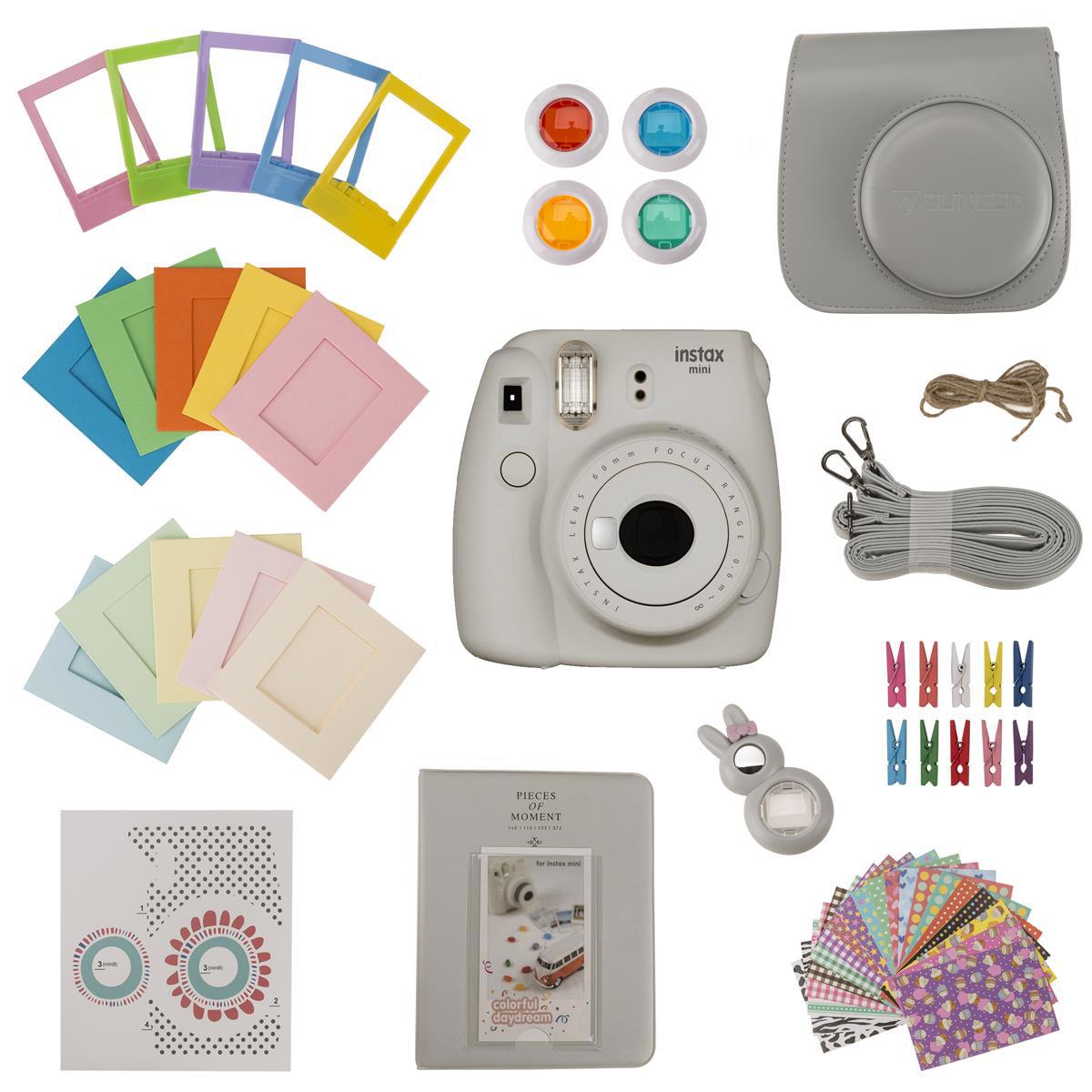 

Slinger FujiFilm Instax Mini 9 Accessory Kit - (Camera Not Included) Smoky White