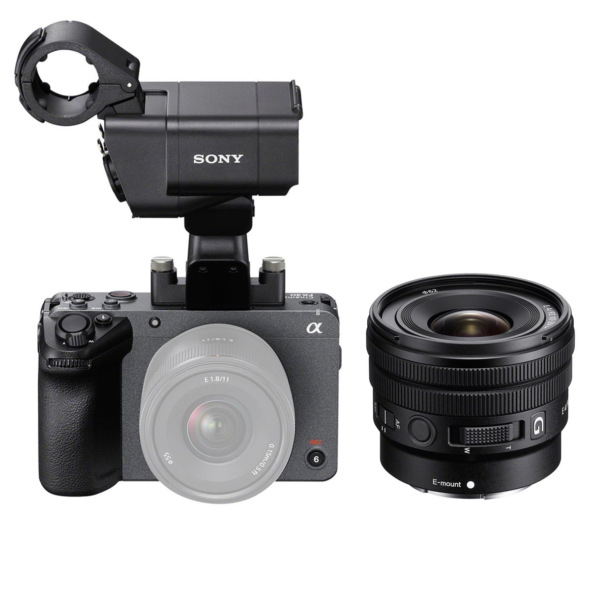 

Sony FX30 Digital Cinema Camera with E PZ 10-20mm f/4 G Lens, XLR Handle Unit