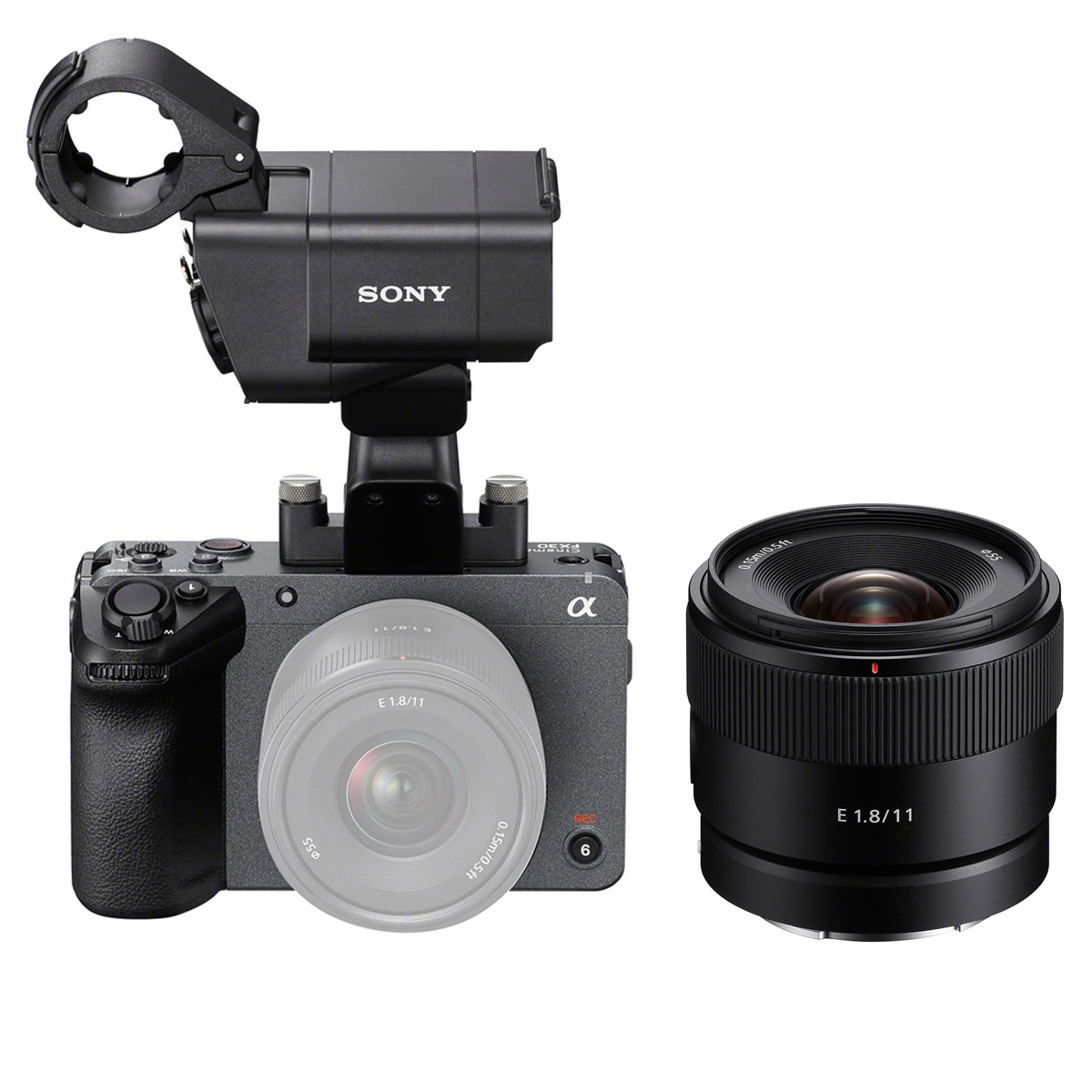

Sony FX30 Digital Cinema Camera with XLR Handle Unit and E 11mm f/1.8 Lens