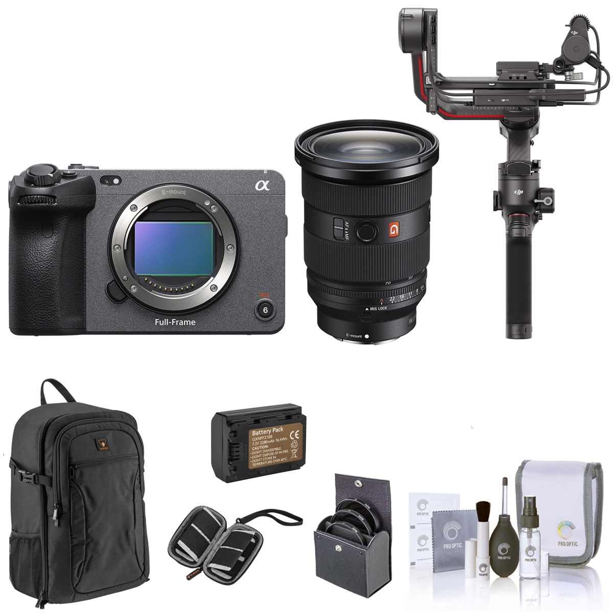

Sony FX3 FullFrame Cinema Camera w/24-70mm f/2.8 GM II Lens w/DJI RS 3 Pro Combo