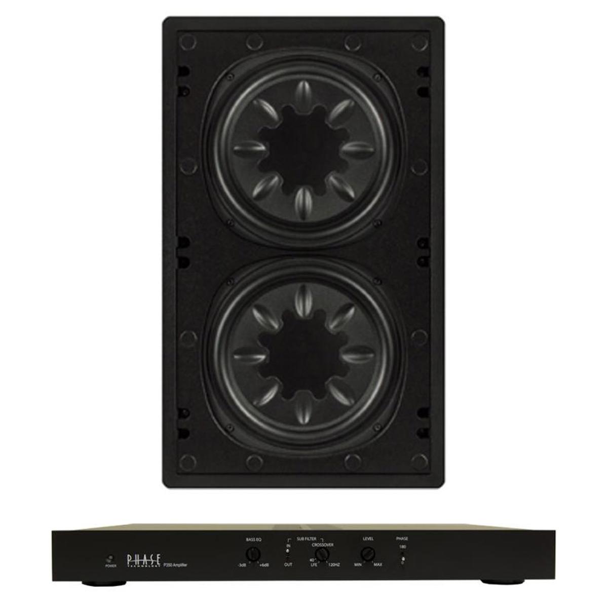 

SolidDrive PhaseTech IW210 10" In-Wall Subwoofer with P350 Amplifier