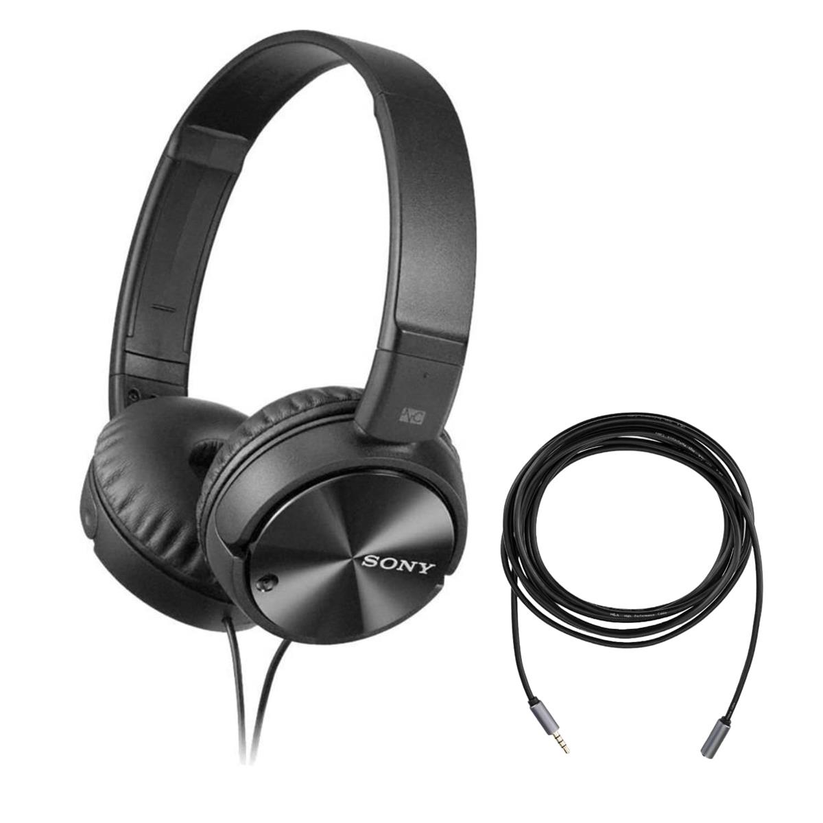 Image of Sony MDR-ZX110NC Noise Canceling Stereo Closed Dynamic Headphones with 10' Cable