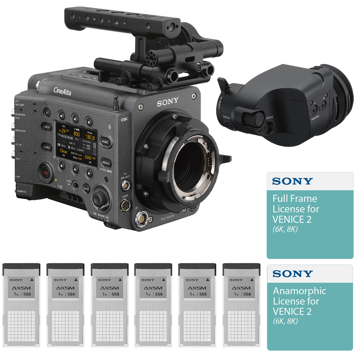 

Sony VENICE 2 8K Motion Picture Camera, with OLED EVF and 6x 1TB Memory Cards