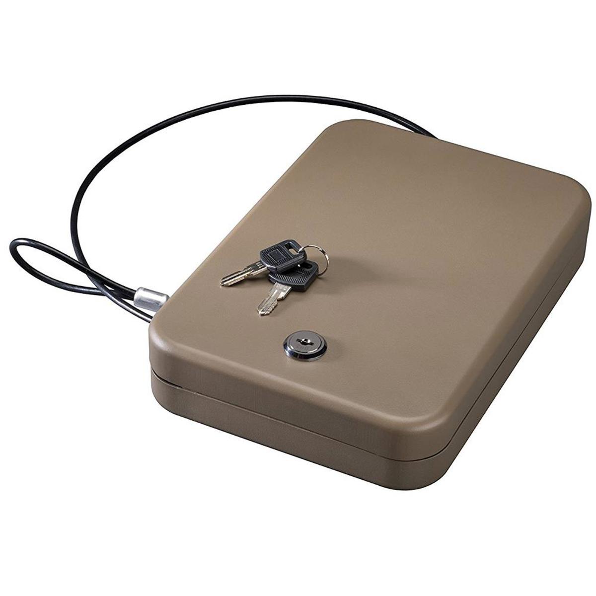 Image of Stack-On Portable Firearm Security Case with Key Lock &amp; Cable PC-95K-S