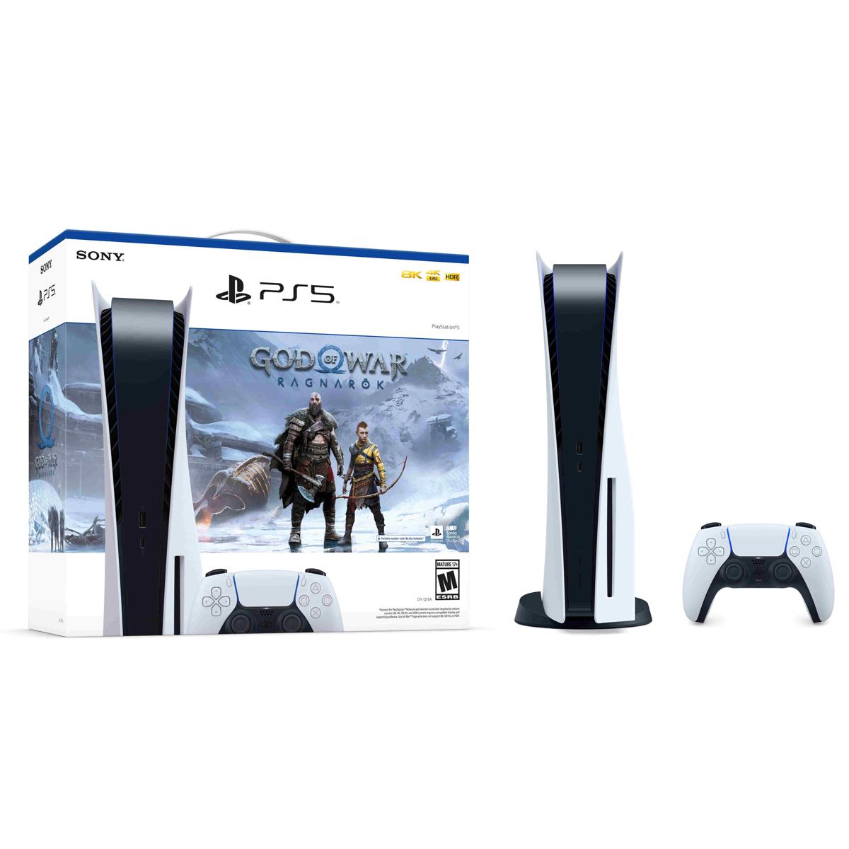 

Sony PlayStation 5 825GB Gaming Console w/God of War Ragnarok, Standard Edition