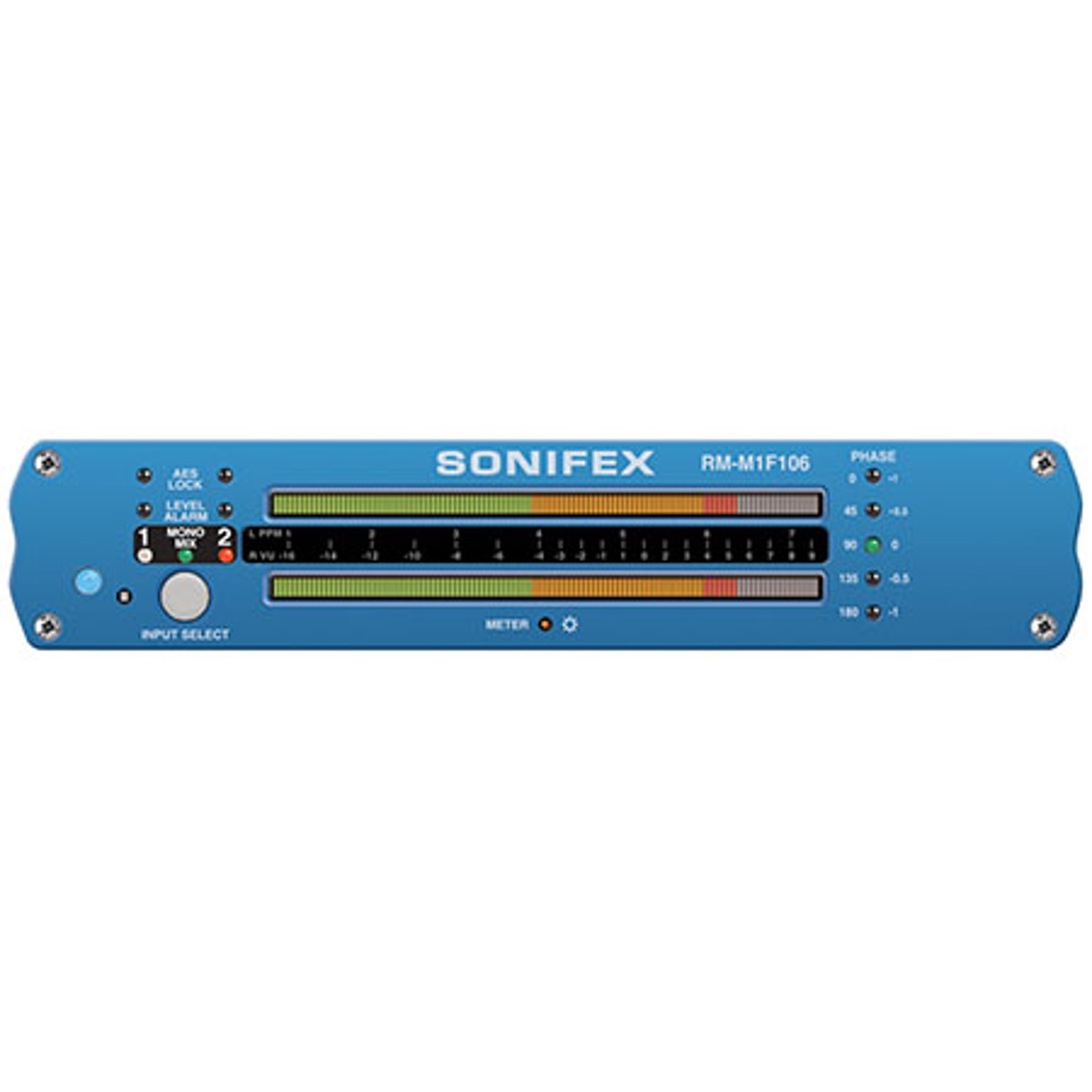 

Sonifex RM-M1F106 Reference Monitor, 1 Stereo 106 Segment Meter, Free-Standing