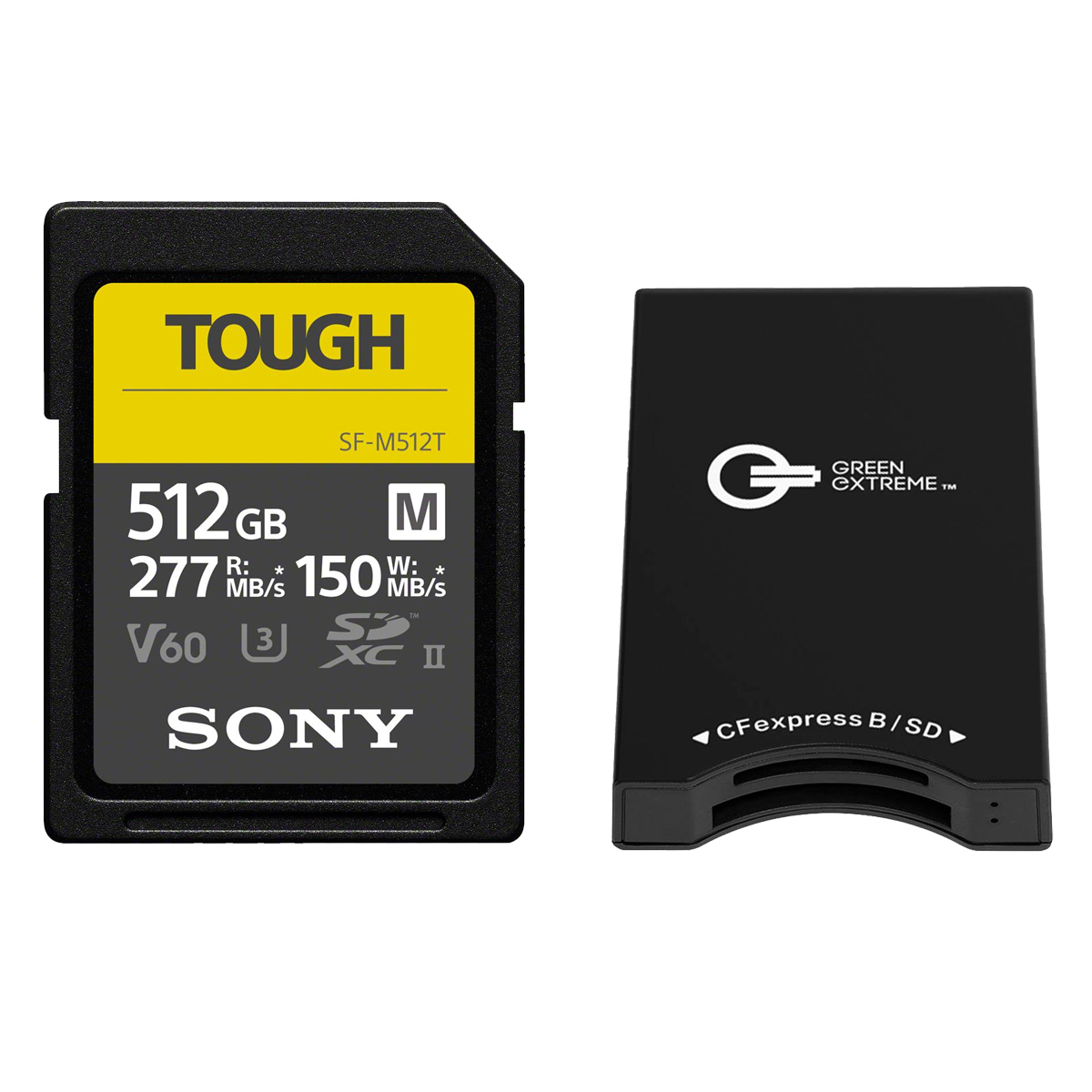 

Sony SF-M Tough 512GB SDXC Memory Card w/CFexpress Type-B and SD UHS-II Reader