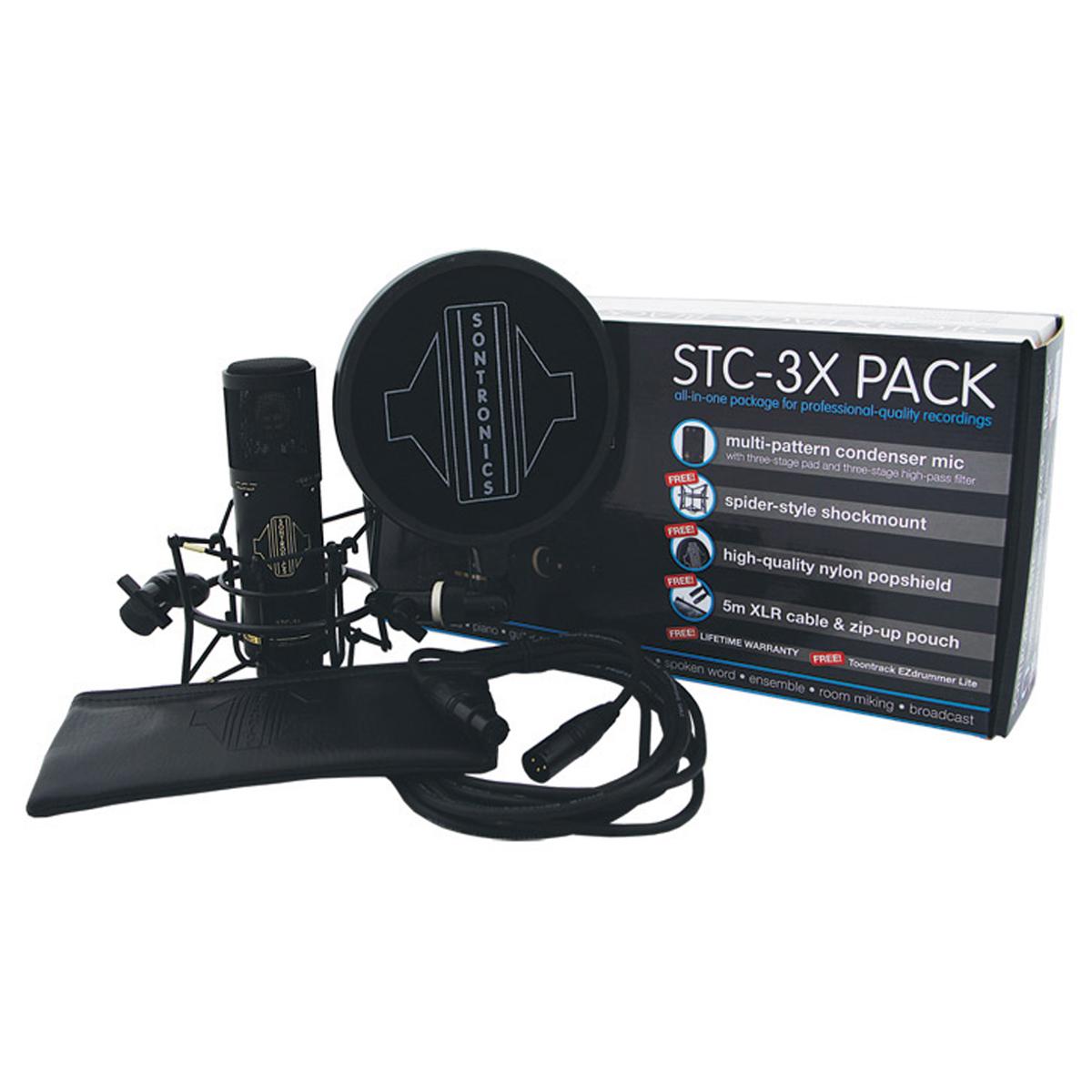 

Sontronics STC-3X 3-Pattern Large-Diaphragm Cardioid Condenser Microphone Pack,