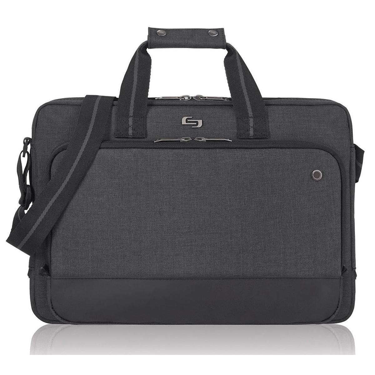 

Solo Bags 15.6" Urban Slim Laptop Briefcase, Gray
