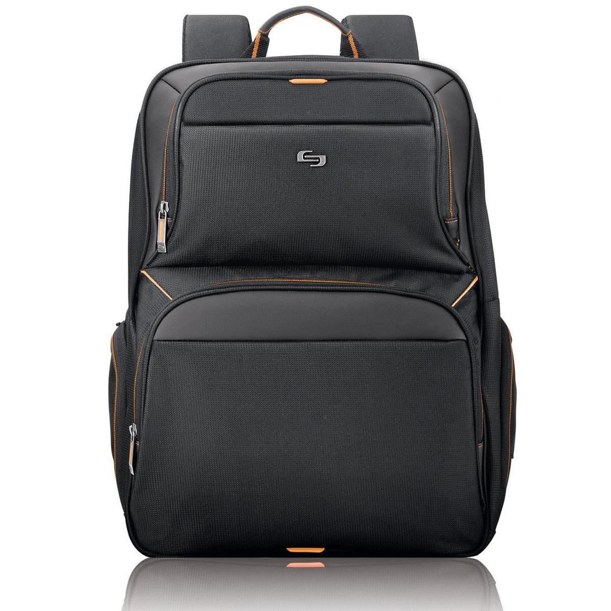 

Solo Bags 17.3" Urban Backpack, Black/Orange