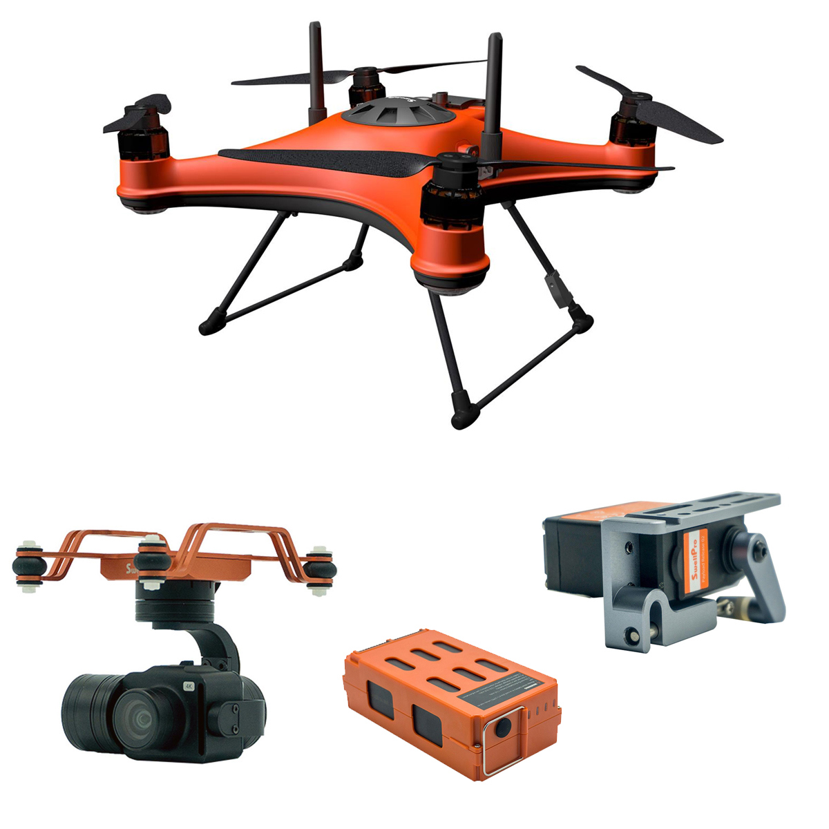 

Swellpro SplashDrone 4 Waterproof Drone with 4K 3-Axis Gimbal, Payload Release