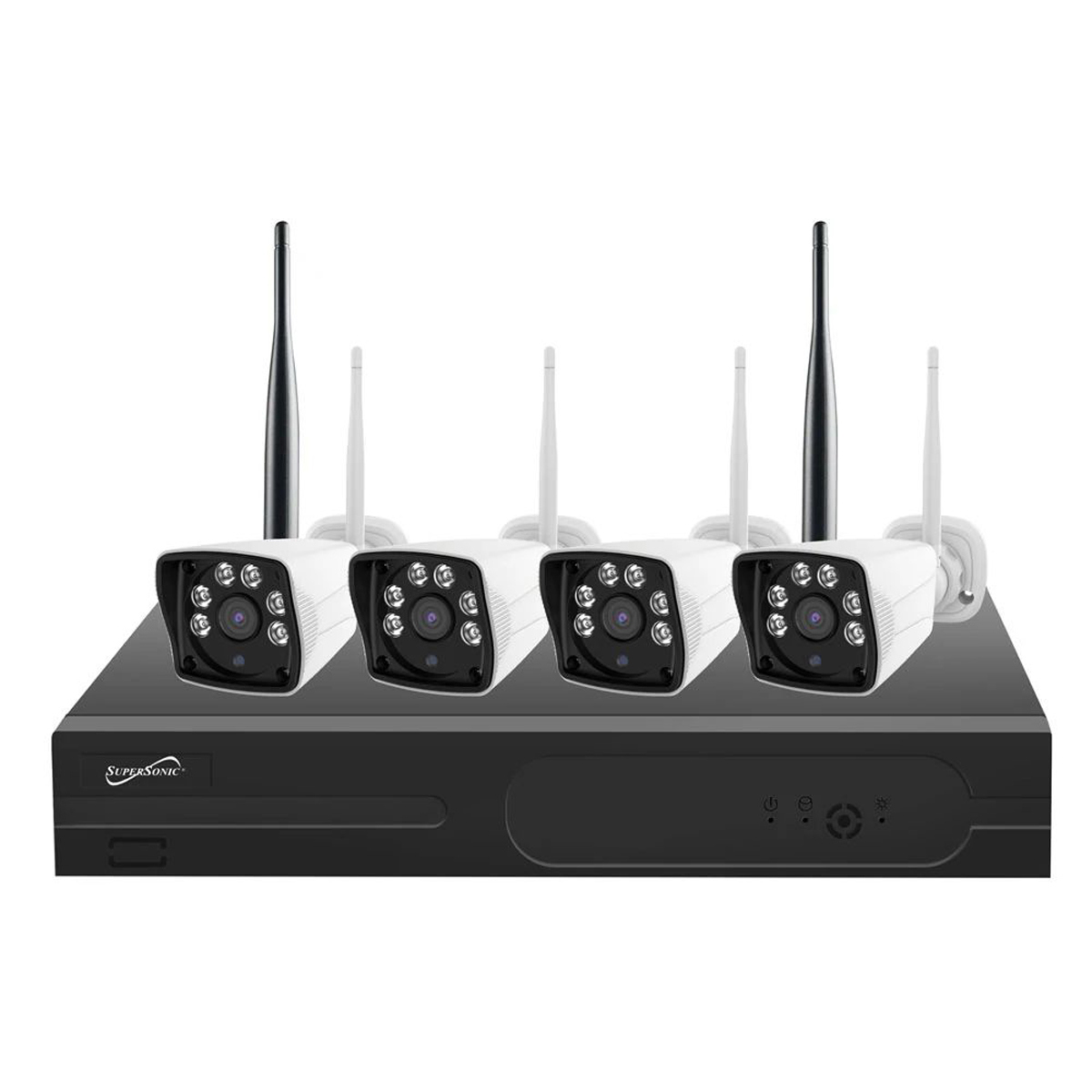 

Supersonic Full HD 4-Channel NVR Security System with 4x I/O IP Cameras, No HDD
