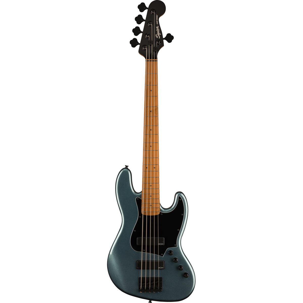 

Squier Contemporary Active Jazz Bass HH V Bass Guitar, Gunmetal Metallic