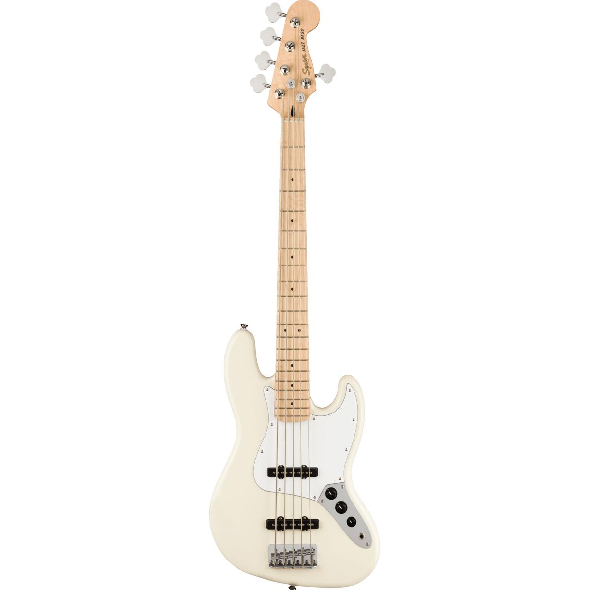 

Squier Affinity Jazz Bass V 5-String Electric Guitar, Maple, Olympic White