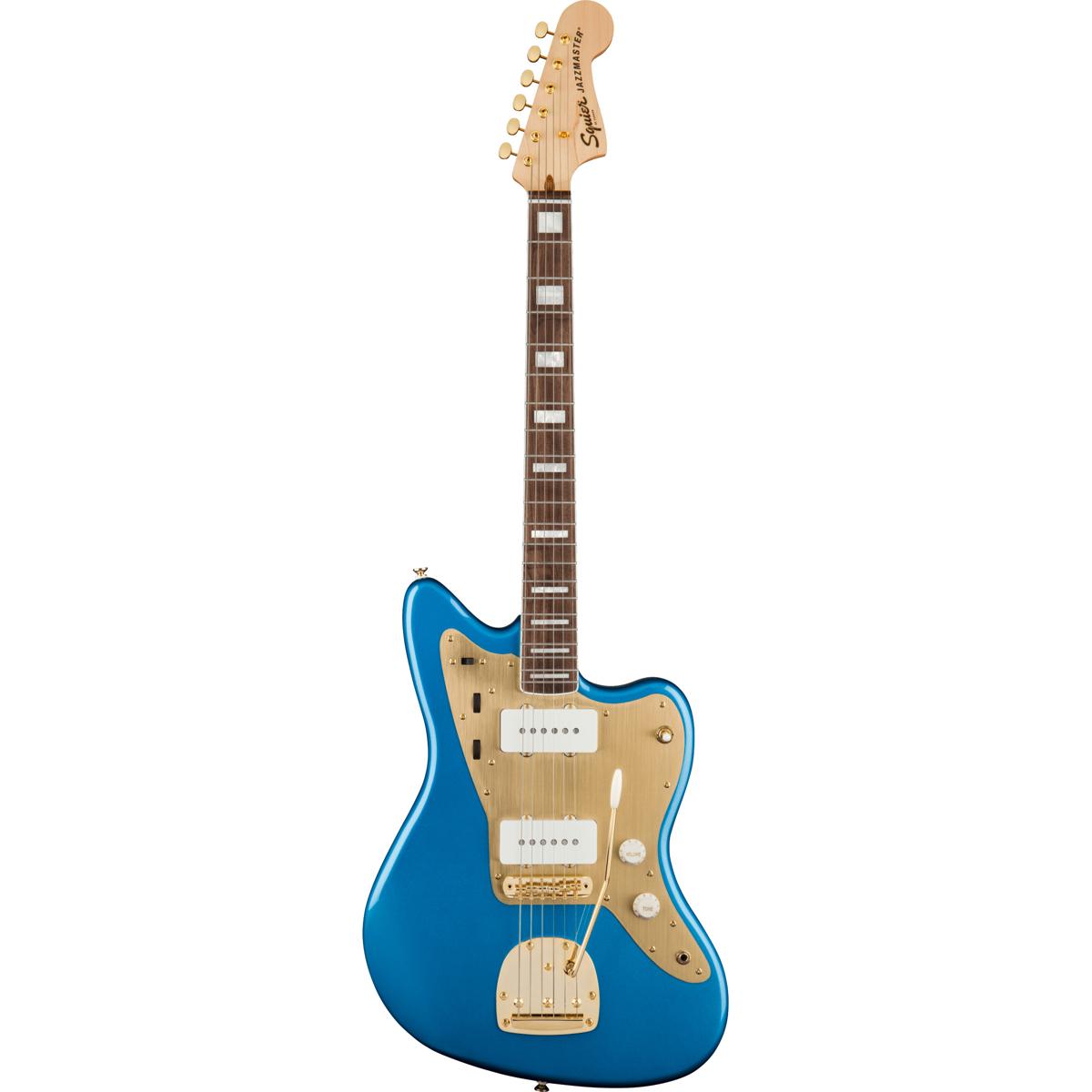 

Squier 40th Anniversary Gold Edition Jazzmaster Electric Guitar,Lake Placid Blue