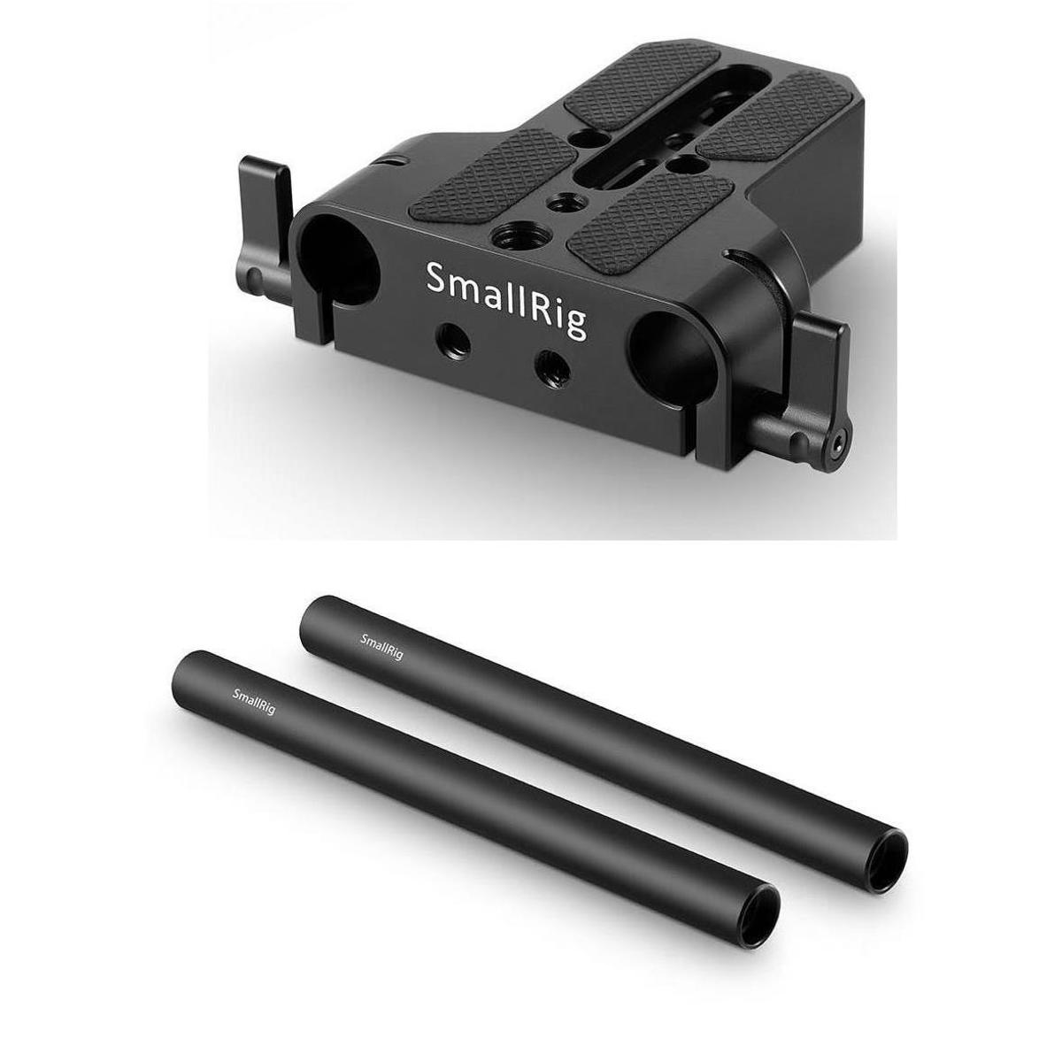 

SmallRig 15mm Carbon Fiber Rod, 6", 2-Pack W/Baseplate with Dual 15mm Rod Clamp
