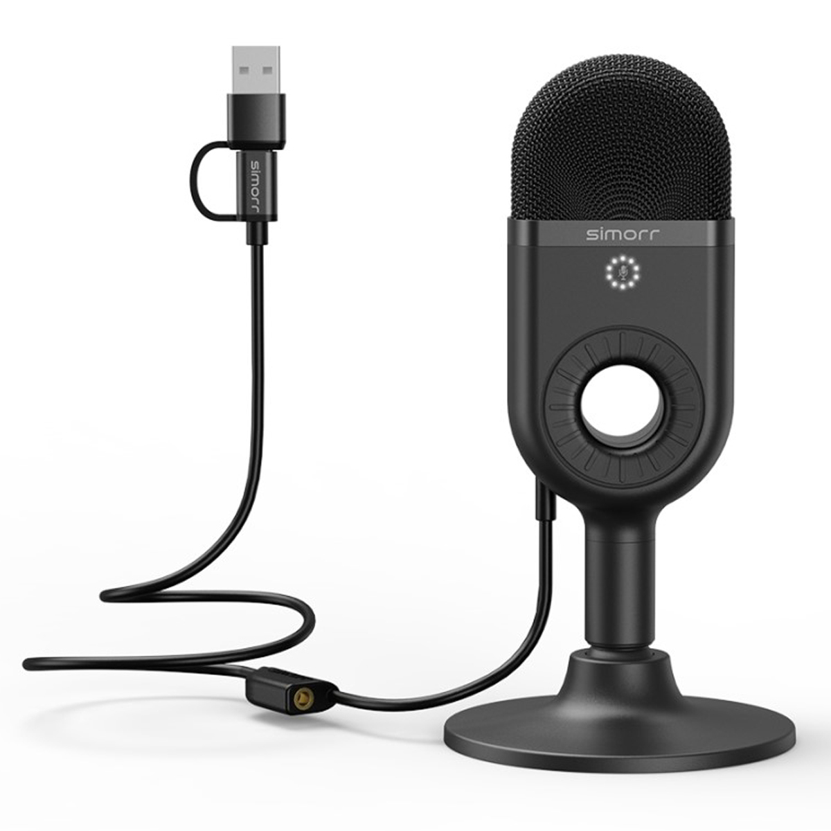 

SmallRig simorr Wave U1 USB Cardioid Condenser Microphone, Black