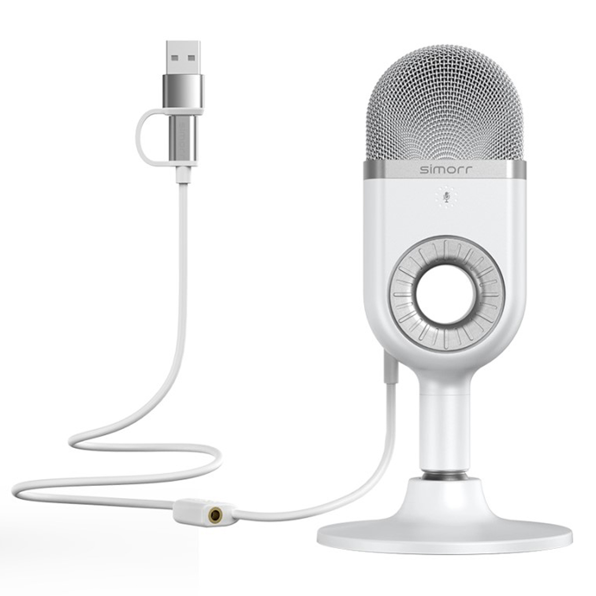 

SmallRig simorr Wave U1 USB Cardioid Condenser Microphone, White