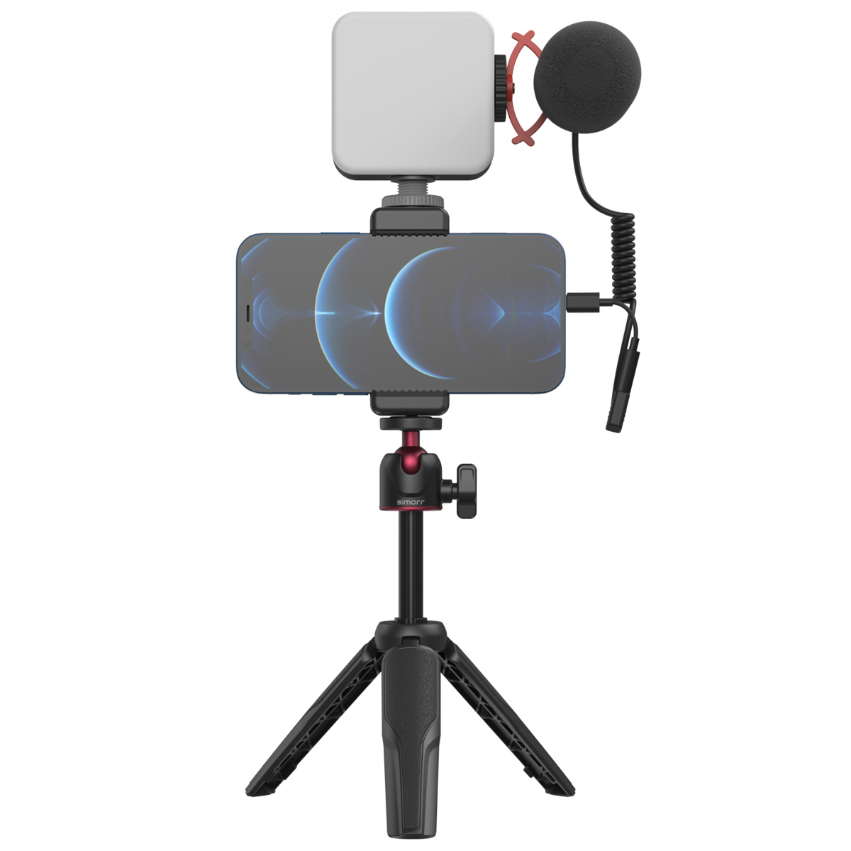 

SmallRig simorr Vigor VK-50 Vlog Tripod Kit, Vibe P96 LED Light,Wave S1 Lite Mic