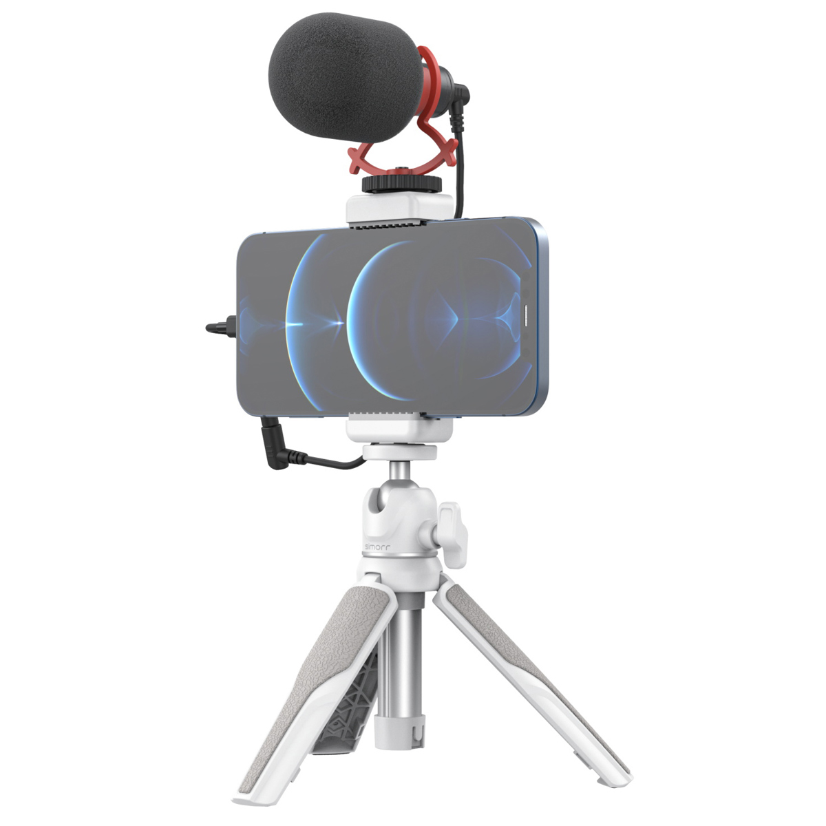 

SmallRig simorr Vigor VK-20 Vlog Tripod Kit with Phone Clamp, Ronda White