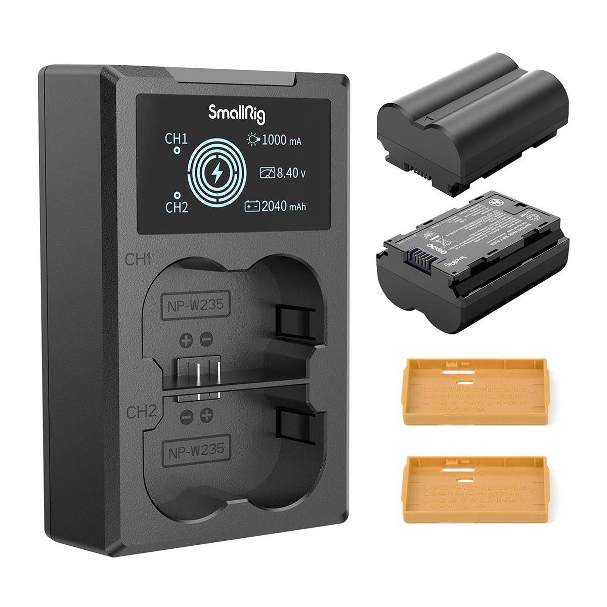 Photos - Camera Battery SmallRig 2x NP-W235 14.69Wh 7.2V 2040mAh  and Dual Charger K 