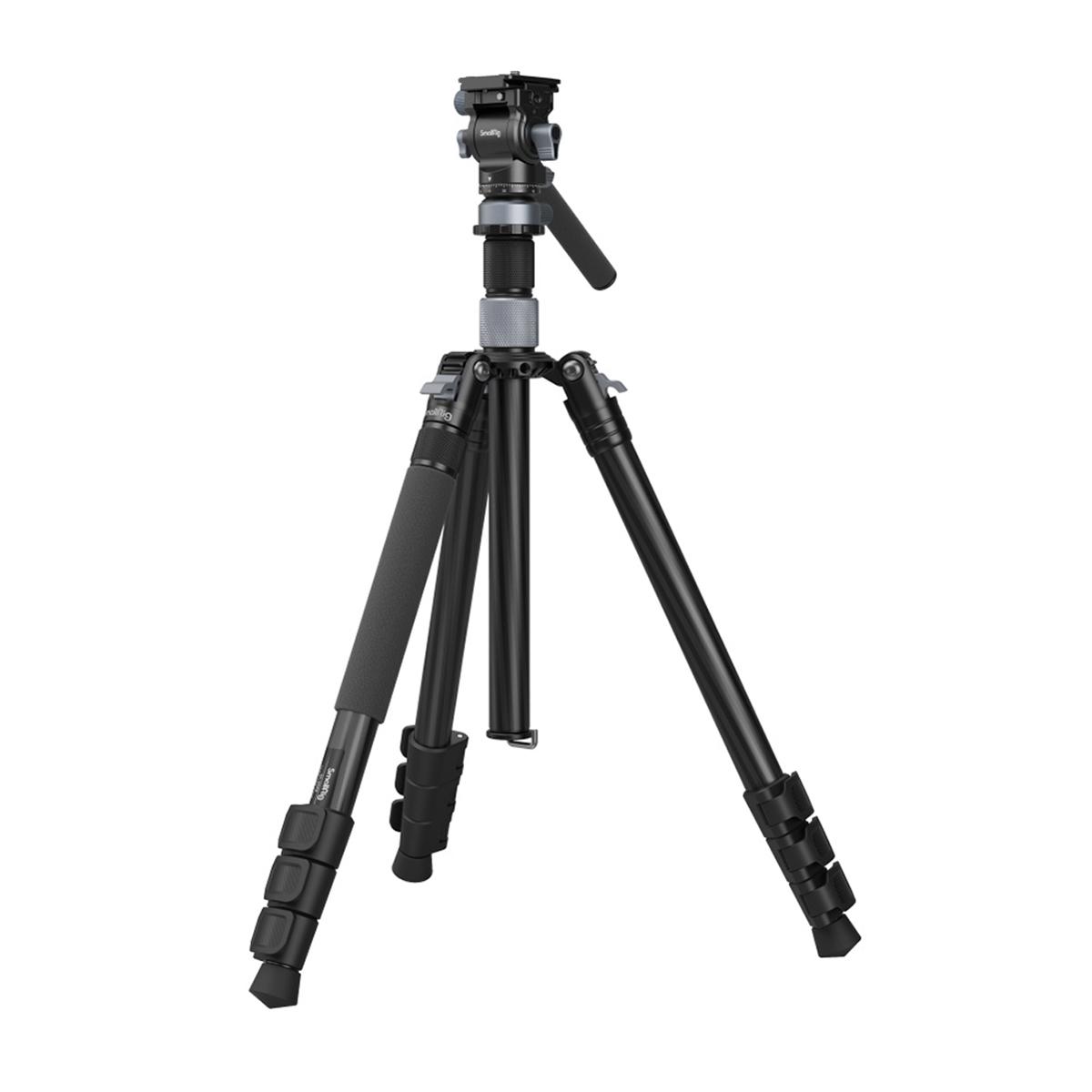 SmallRig 4-Section Carbon Fiber Travel Tripod with CH20 Fluid Video Head