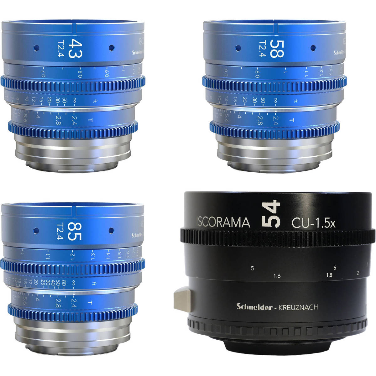 

Schneider ISCO4all Lens Set w/43mm, 58mm, 85mm Lens, ISCORAMA 54 CU-1.5x Adapter