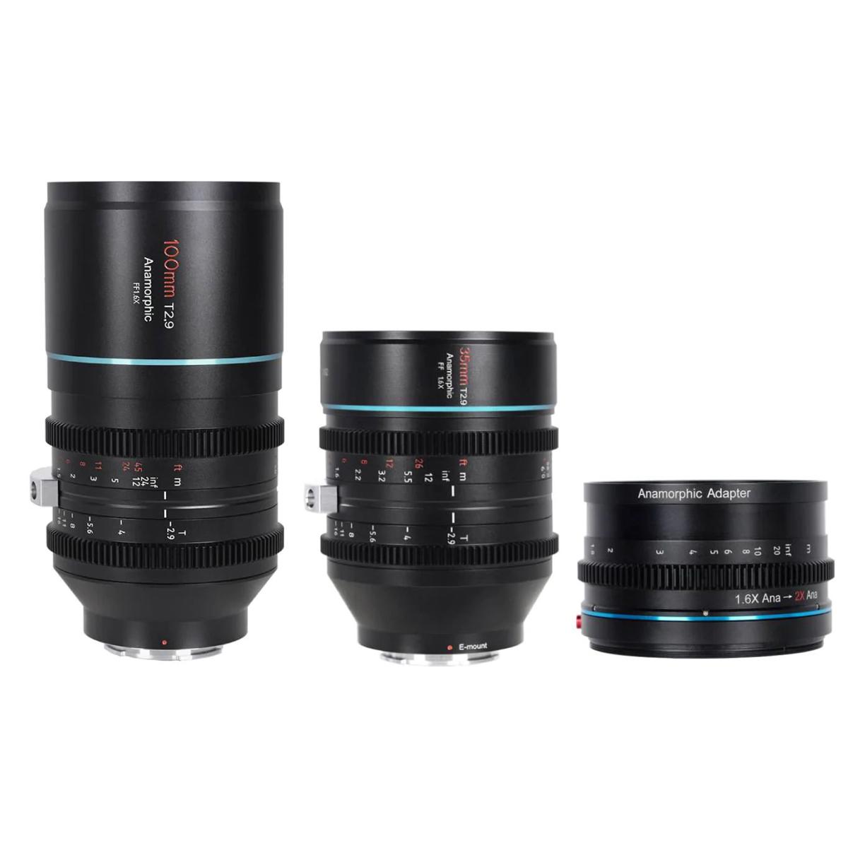 

Sirui 35mm, 100mm T2.9 1.6x Anamorphic Lens Kit with 1.25x Adapter for Leica L