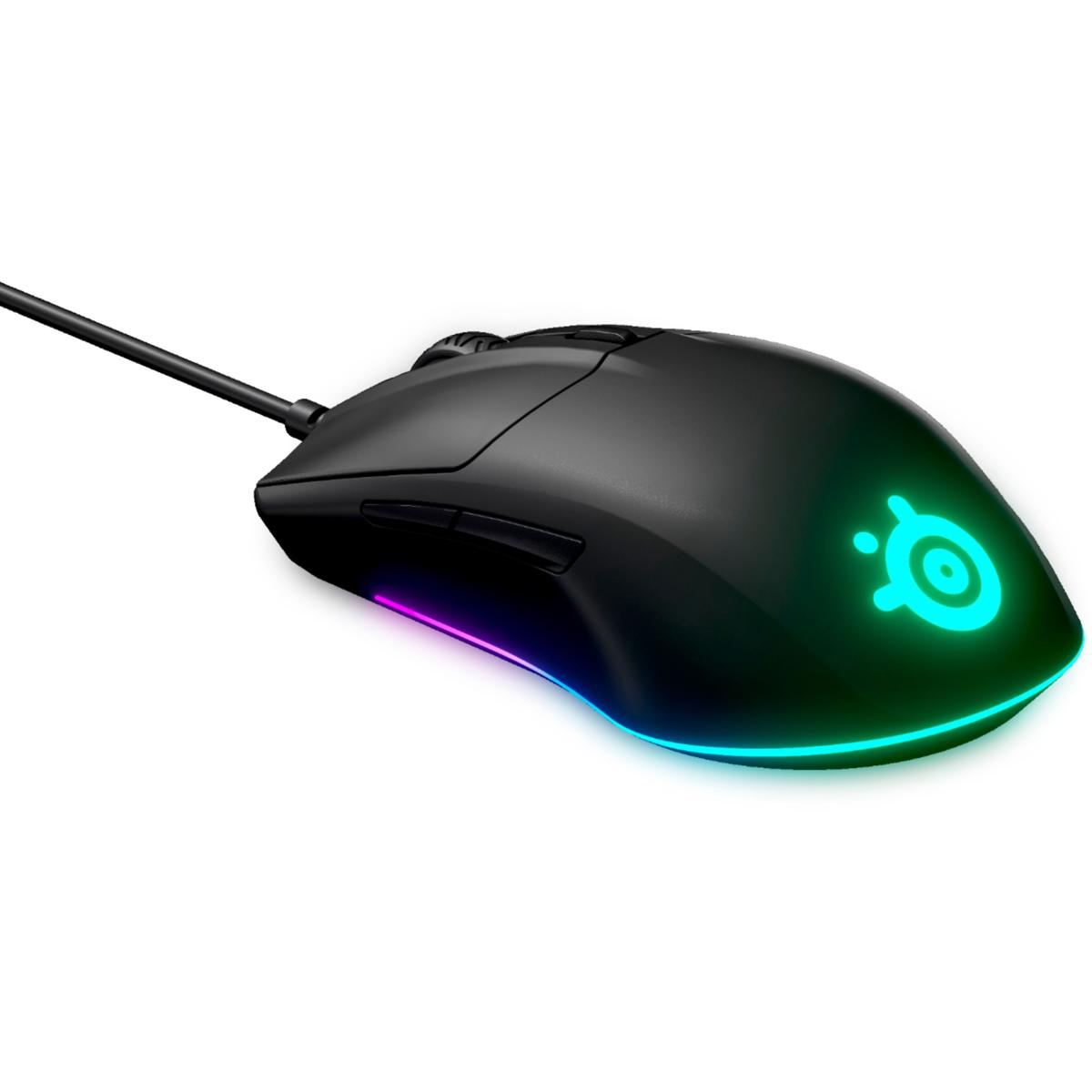 

SteelSeries Rival 3 Gaming Mouse with 6' Cable, 3-Zone RGB Illumination