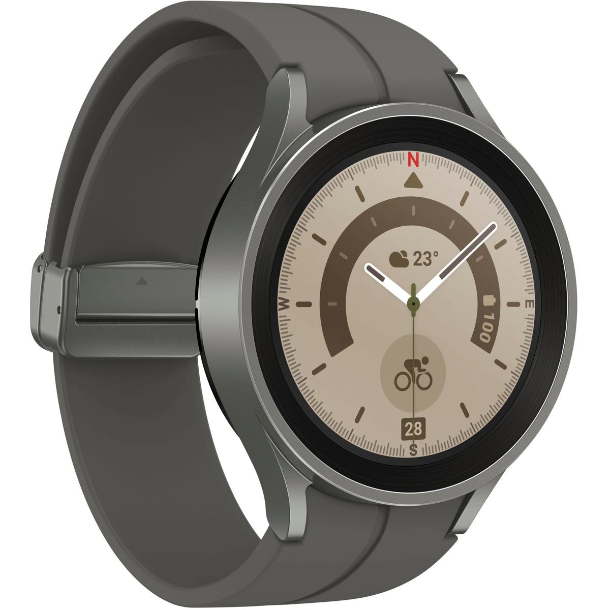 

Samsung Galaxy Watch5 Pro GPS + Bluetooth, 45mm Titanium Case w/Sport Band, Gray