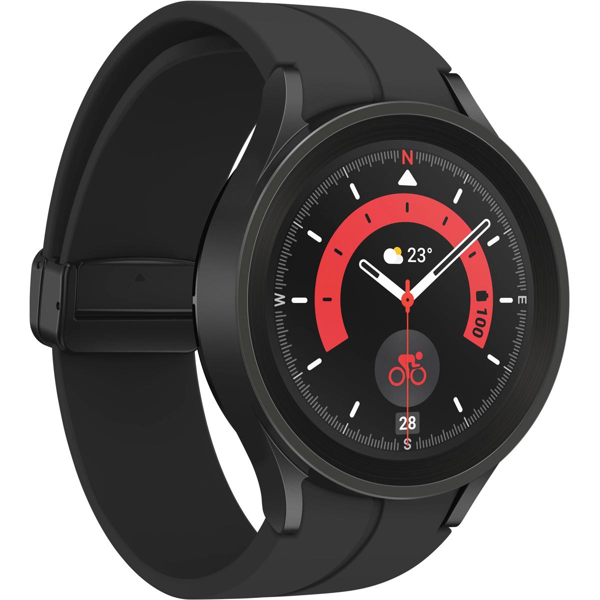 

Samsung Galaxy Watch5 Pro GPS + LTE, 45mm Titanium Case with Sport Band, Black