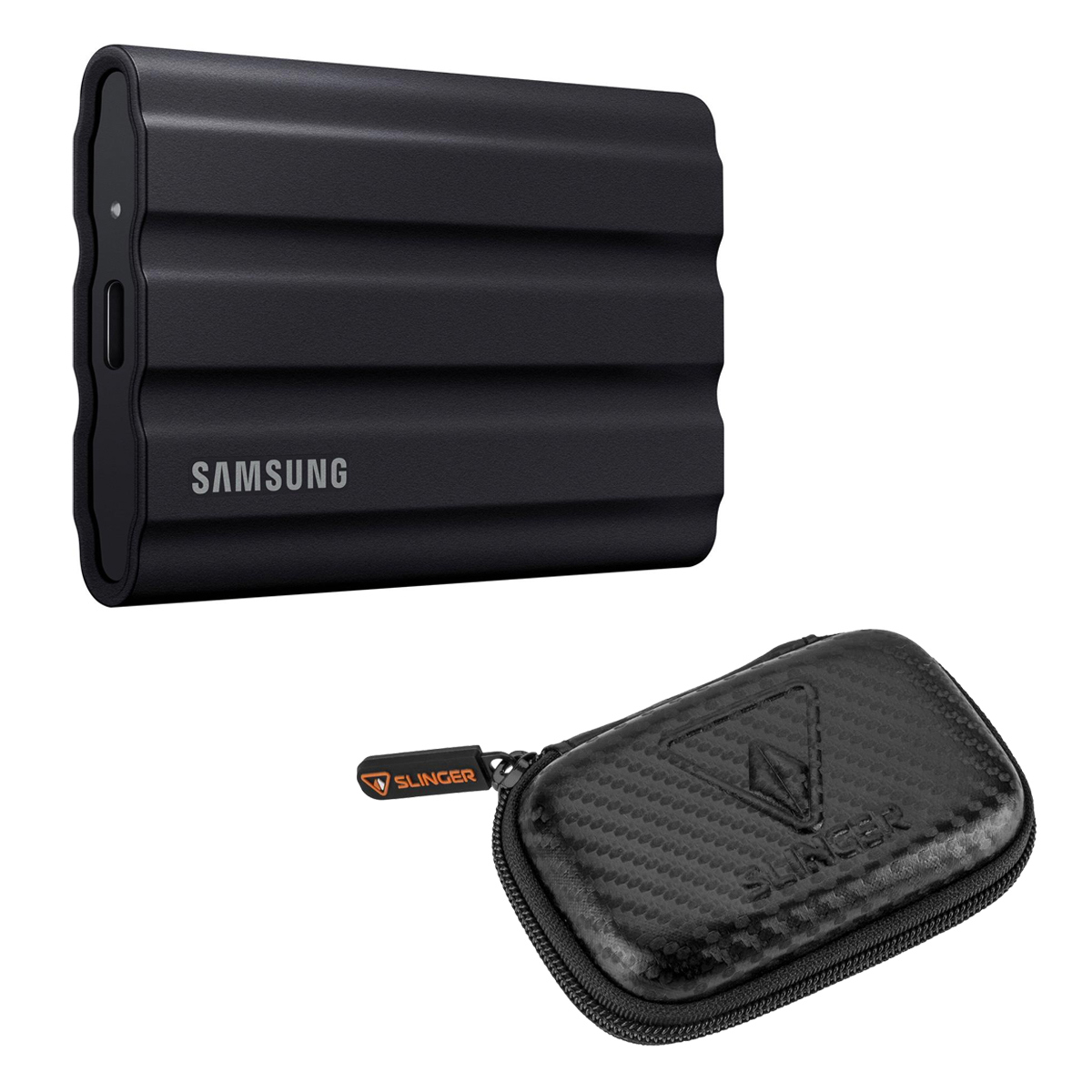 

Samsung T7 Shield 1TB USB 3.2 Gen 2 Type-C External SSD, Black w/HD-2 Drive Case