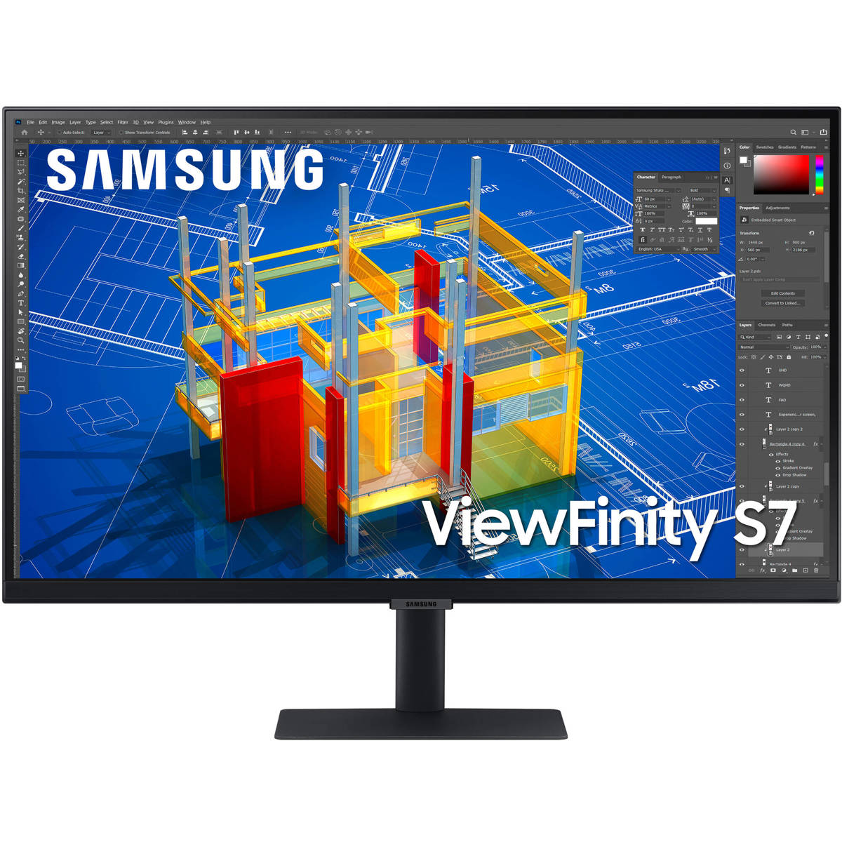 

Samsung ViewFinity S70A 27" 16:9 4K UHD IPS LCD HDR Monitor, Black