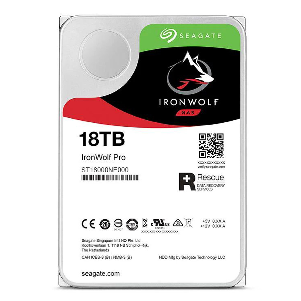 

Seagate IronWolf Pro 18TB NAS Internal Desktop Hard Drive, SATA 6GB/s, 7200 RPM