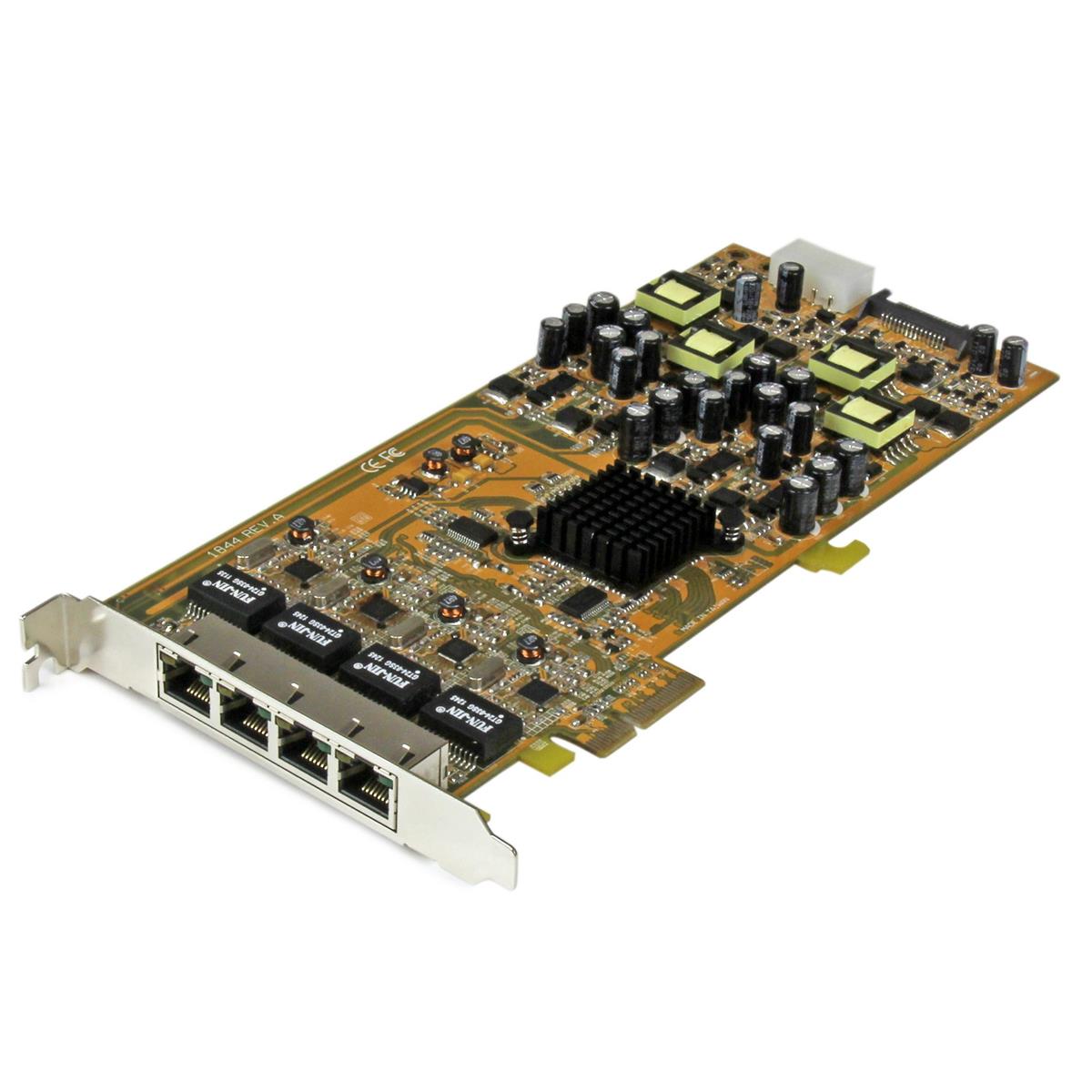Image of StarTech 4 Port Gigabit Power Over Ethernet PCIe Network Card